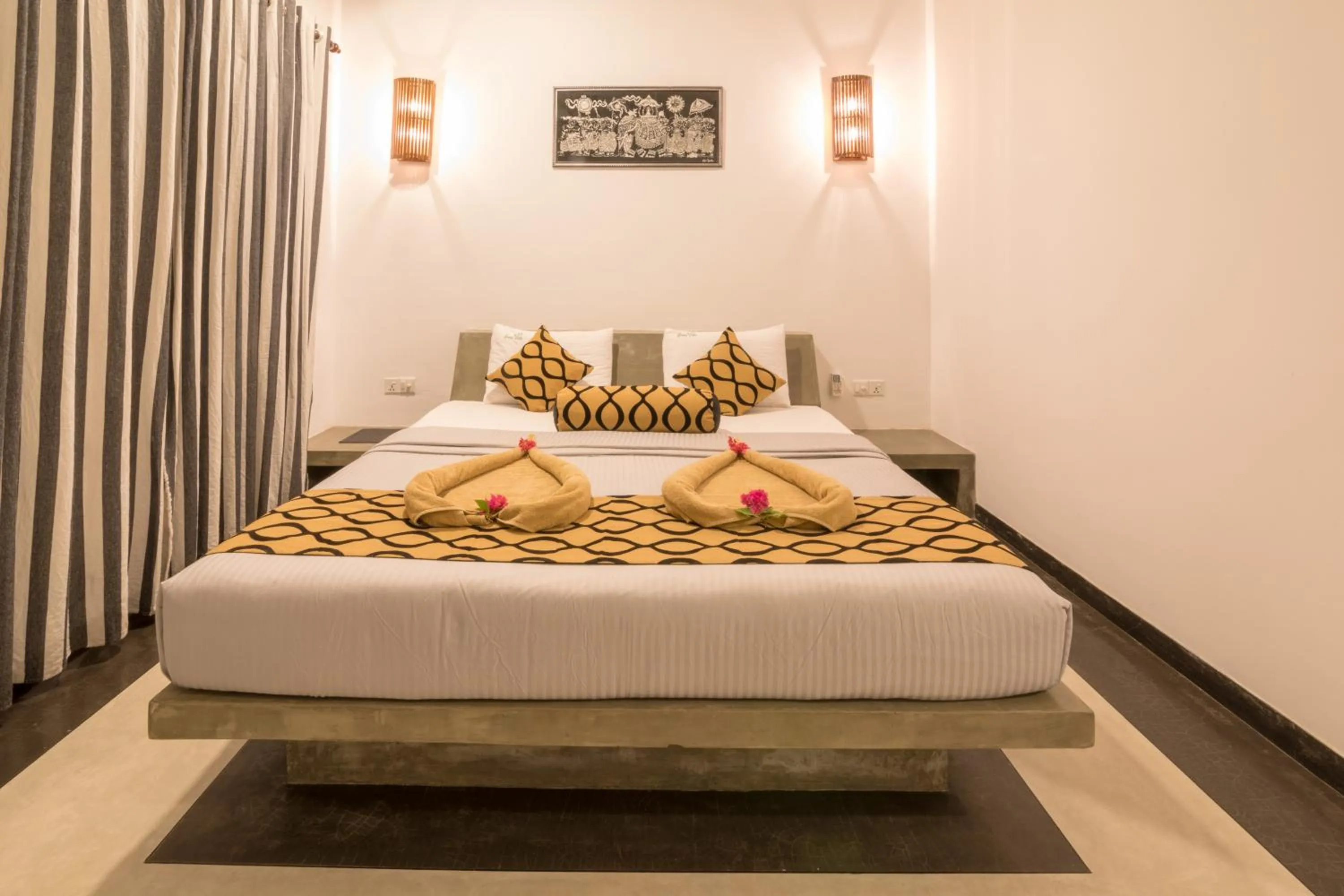 Bedroom, Bed in Green Villa Unawatuna