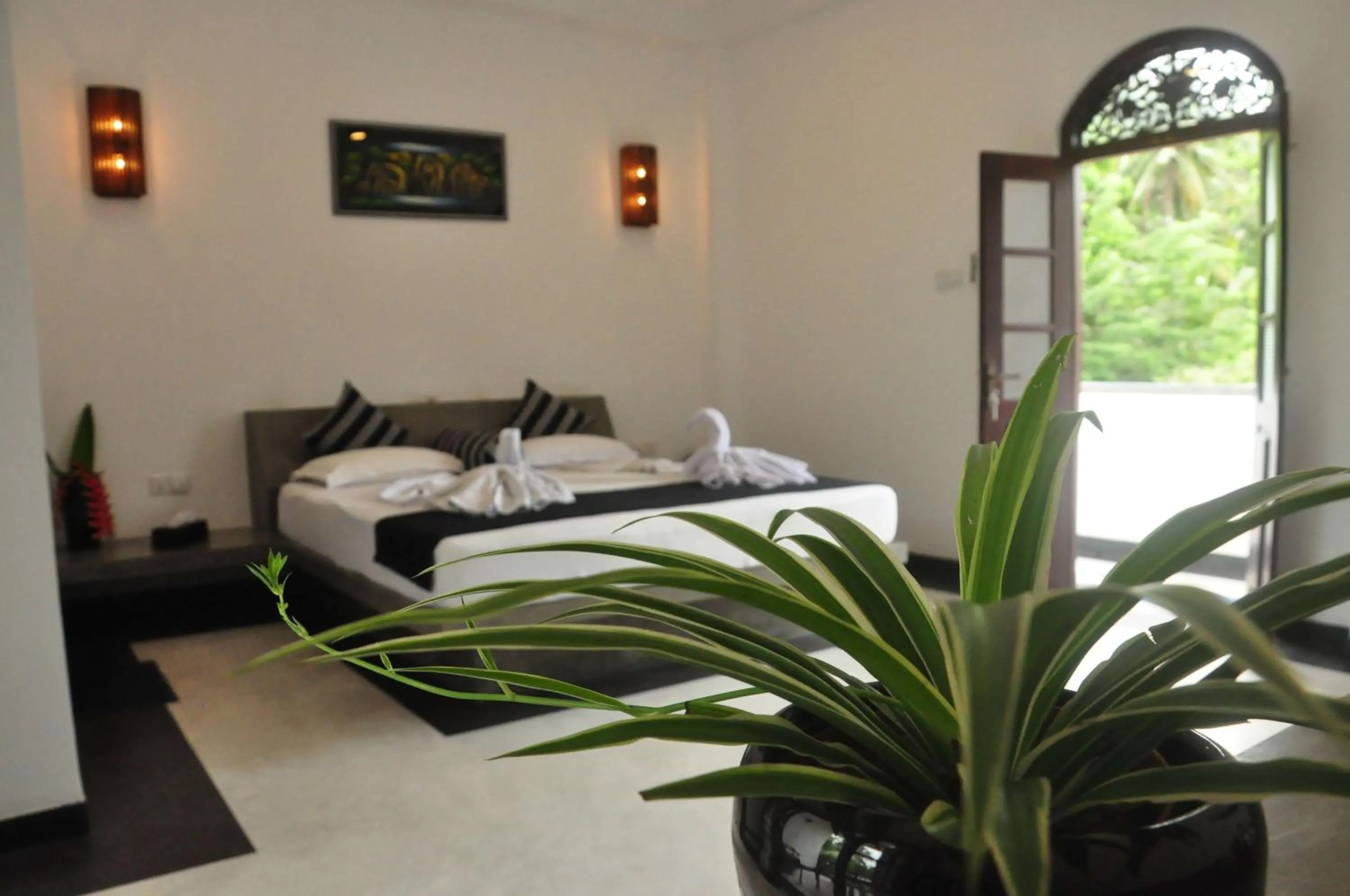 Bedroom, Bed in Green Villa Unawatuna