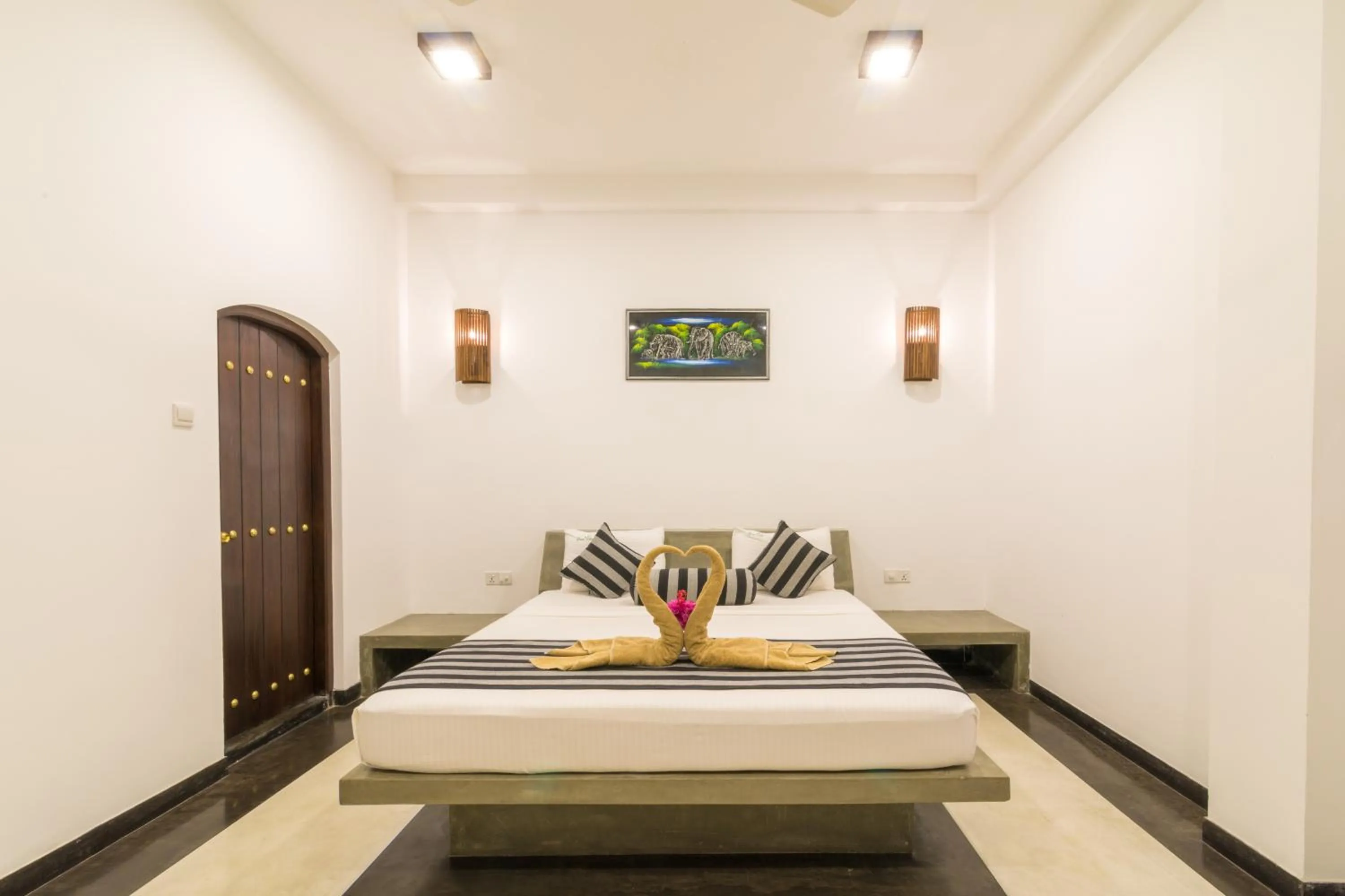 Bedroom, Bed in Green Villa Unawatuna