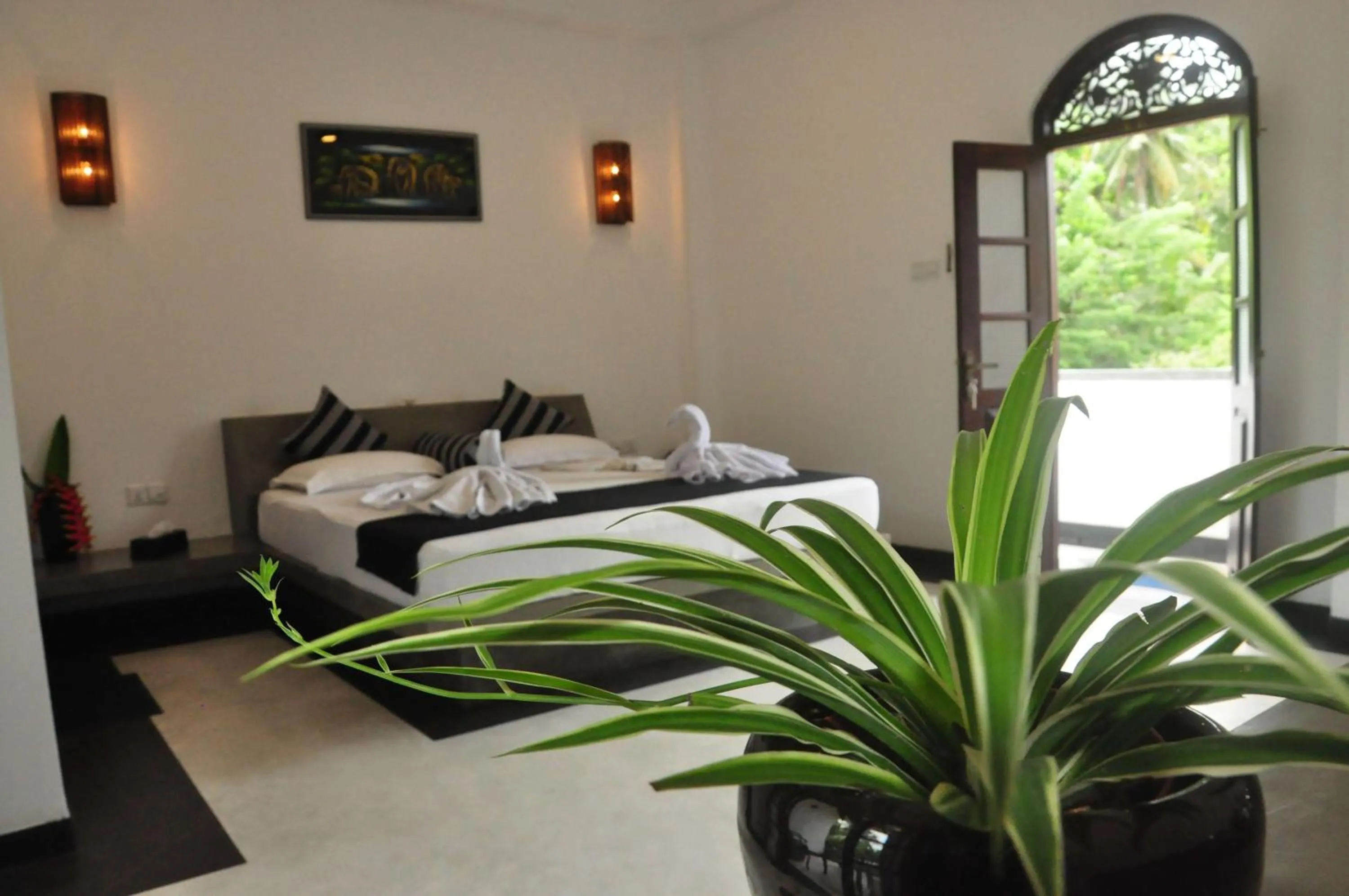 Bedroom, Bed in Green Villa Unawatuna