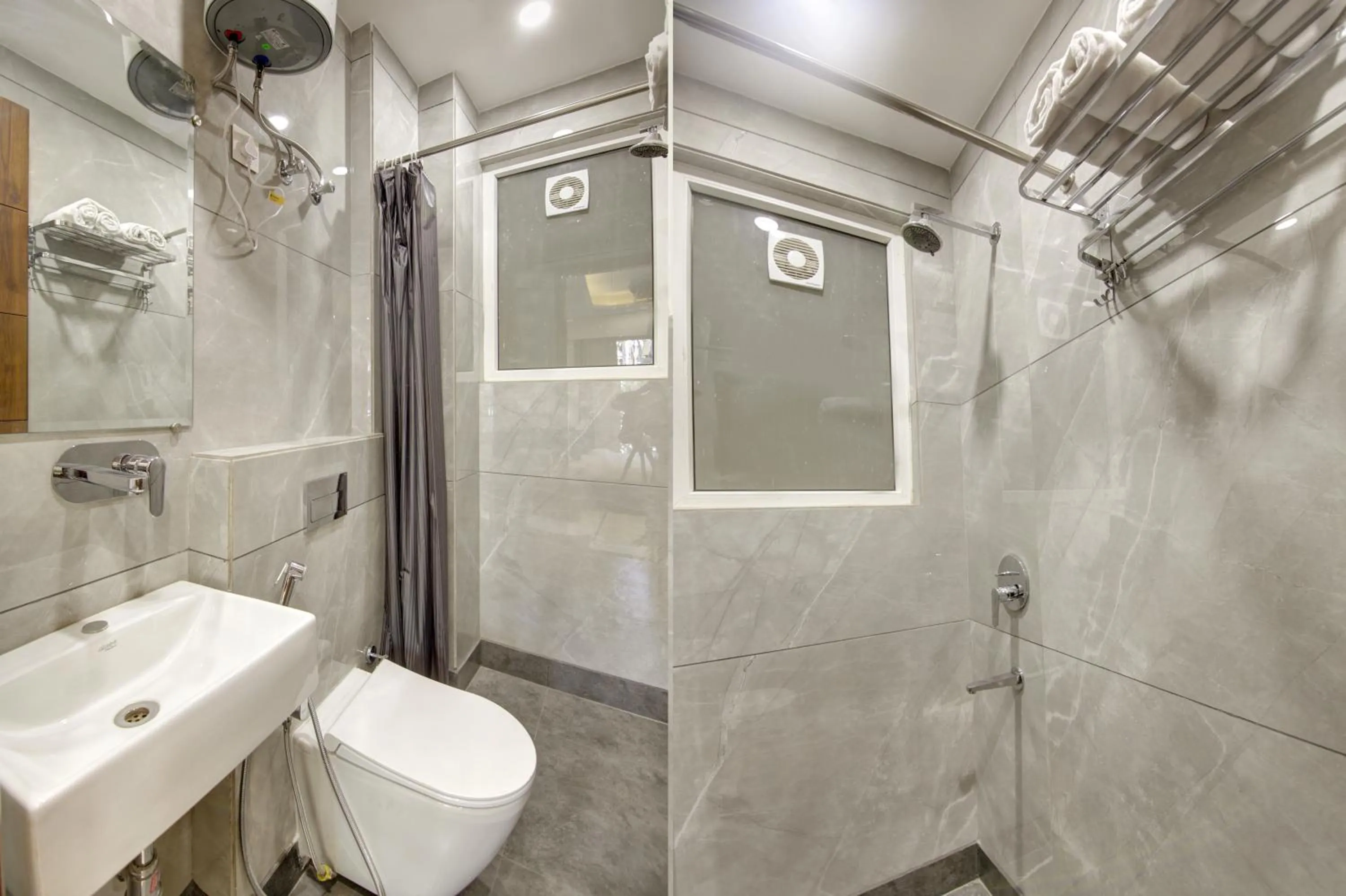 Shower in FlxHo Quad - Luxury Studio Apart Hotel DLF Cyber City