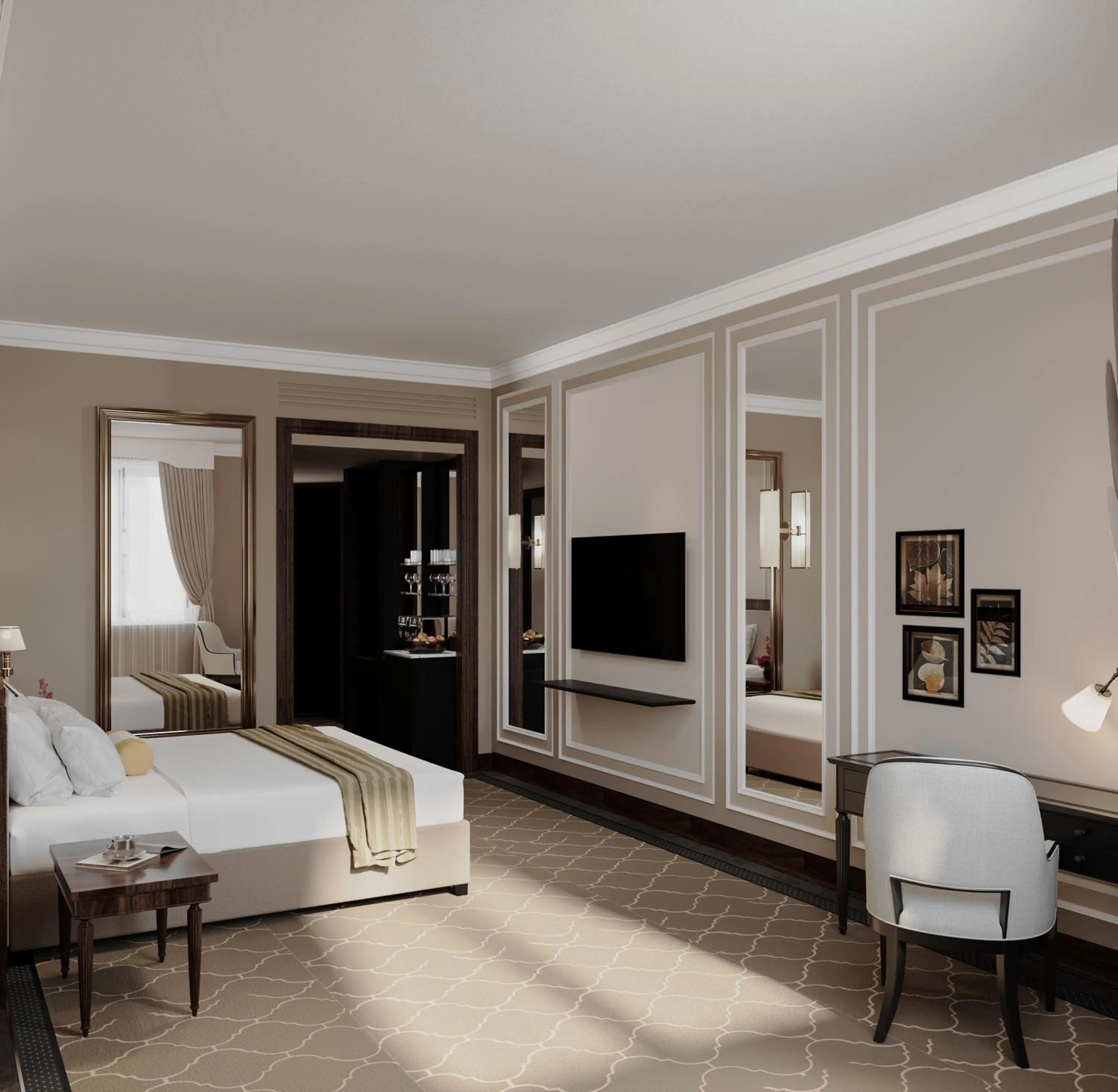 Bed in GoldenEye Hotel & Casino