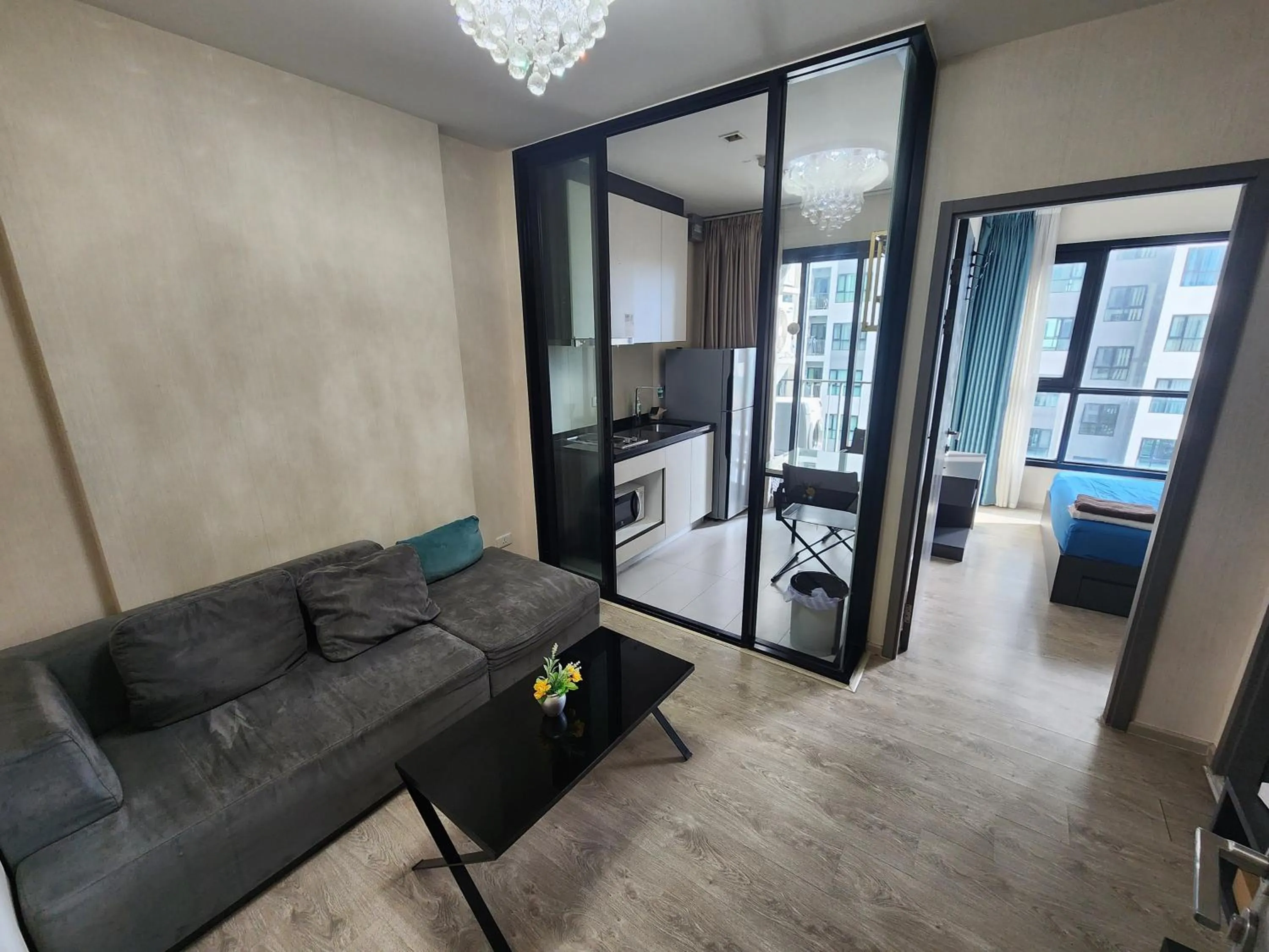 Living room in THE BASE Central Pattaya