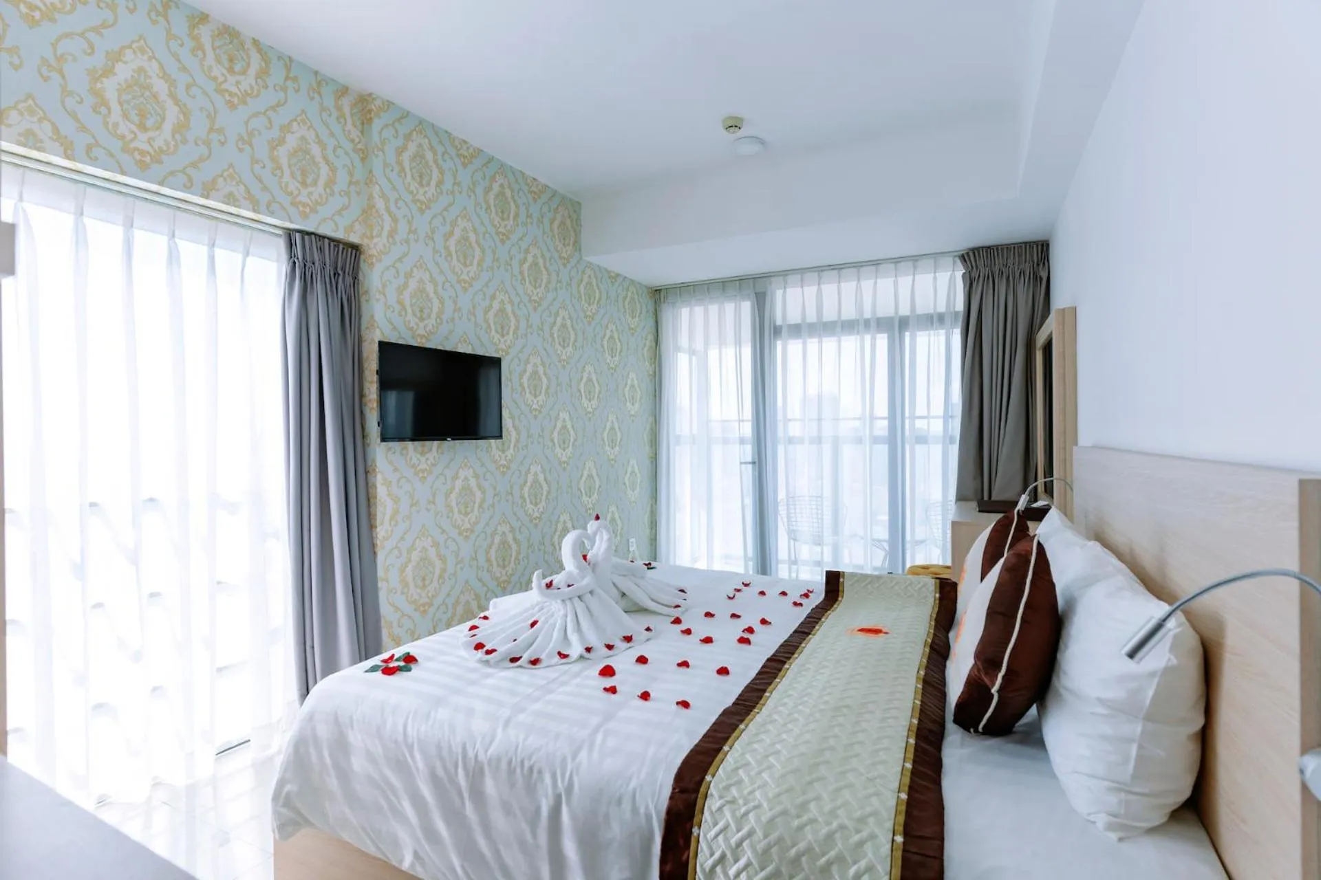 Bed in Napoleon Nha Trang Hotel