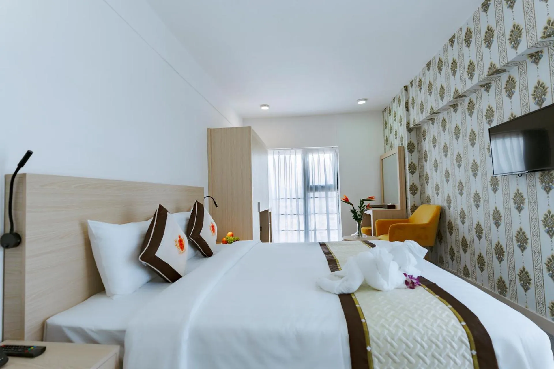 Bed in Napoleon Nha Trang Hotel