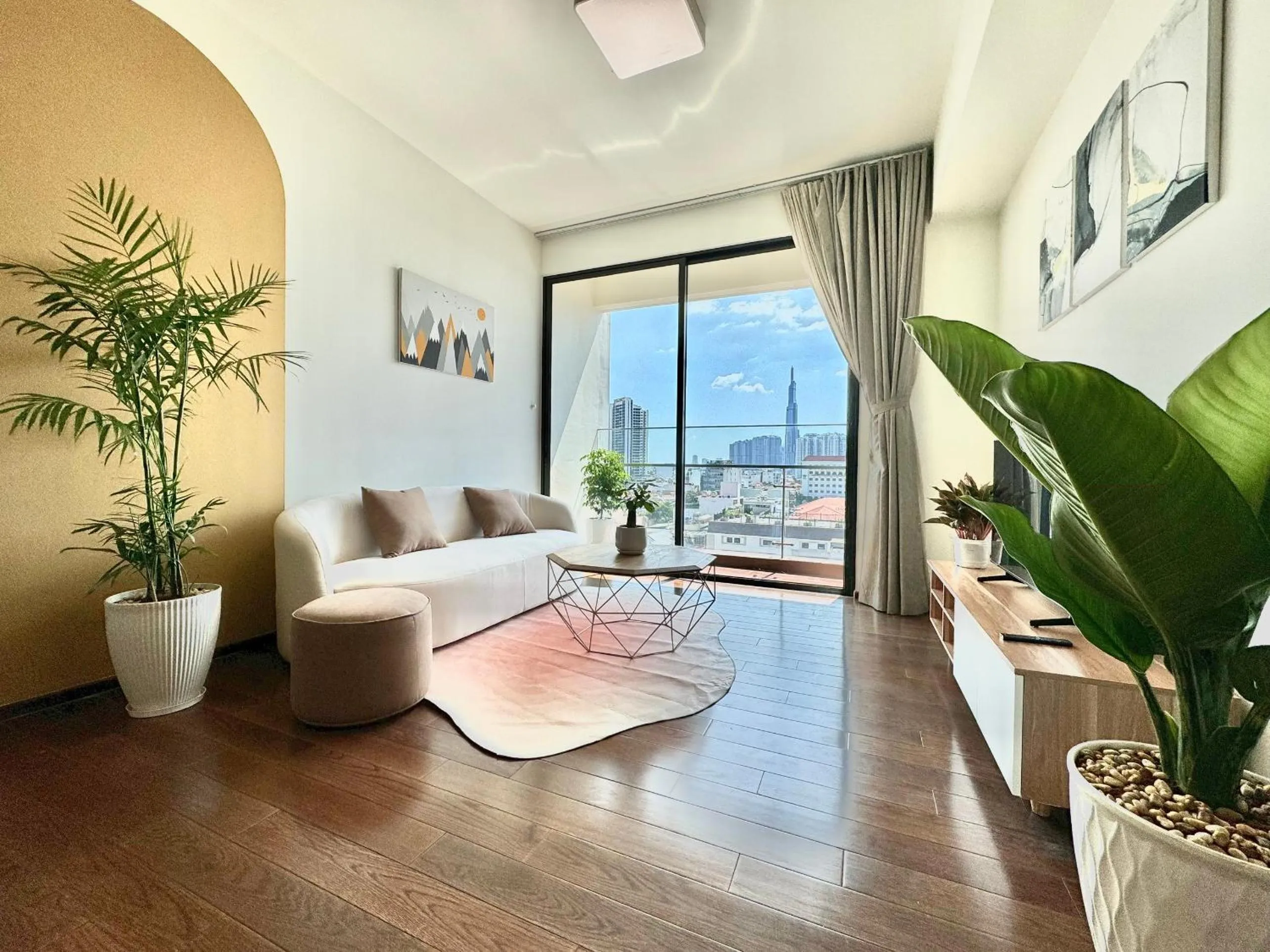 Living room in Homie's Dedge Thao Dien Luxury Apartment