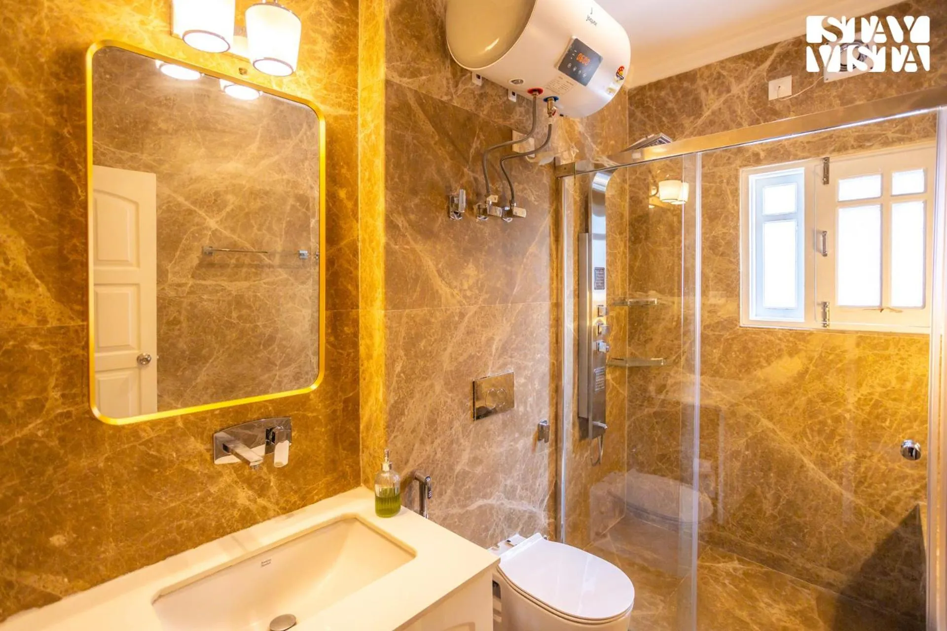 Bathroom in StayVista at Midsummer Moon - Mountain View with Courtyard