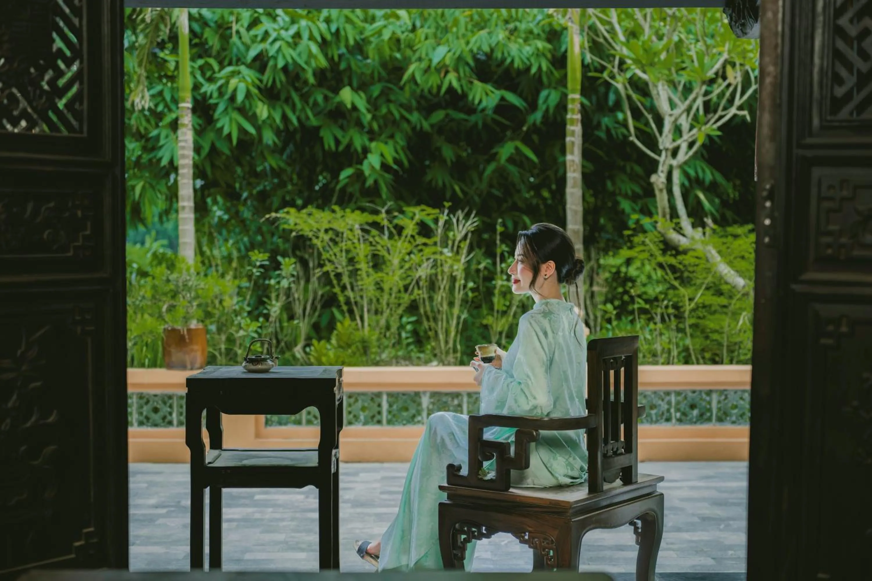 Patio in Jiva Hoa Lu Retreat