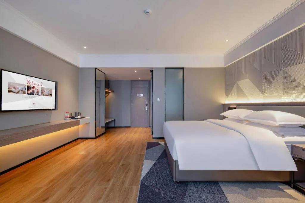 Bed in Borrman Hotel Nanning Wuming Center