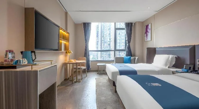 Bed in Echarm Hotel Zhuzhou Liling