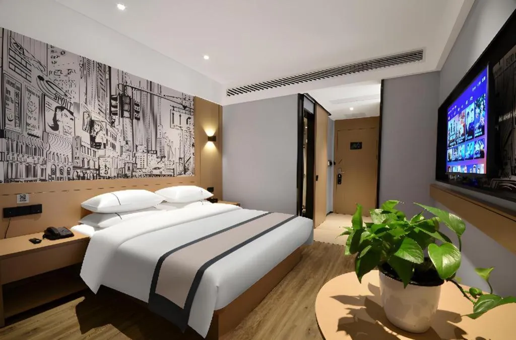 Bed in City Comfort Inn Yichang Sanxia Airport