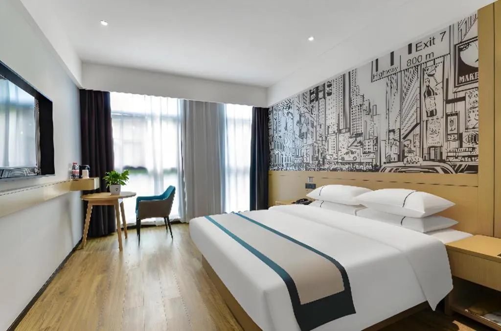 Bed in City Comfort Inn Yichang Sanxia Airport