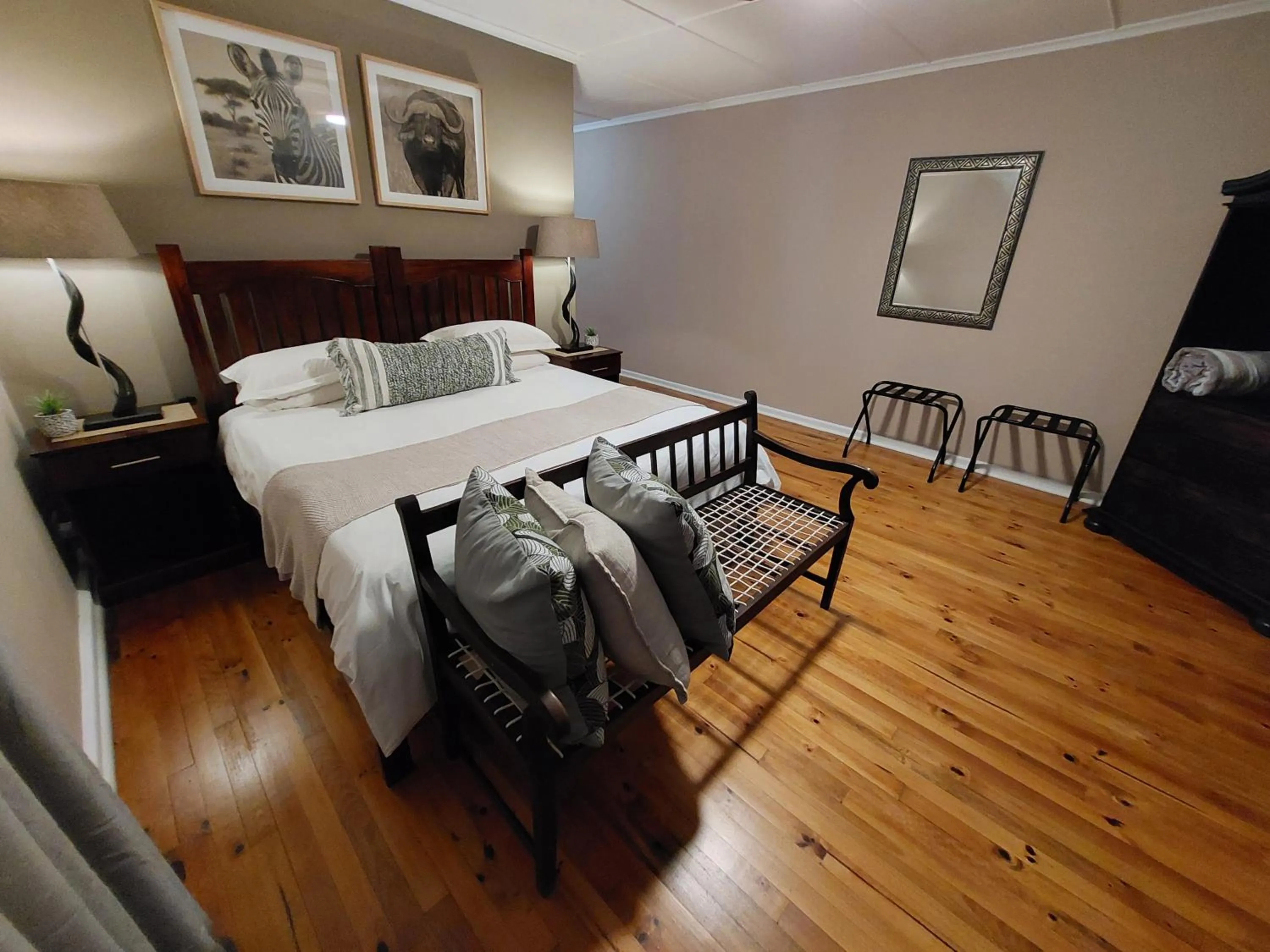 Bedroom, Bed in The Ranch House at African Safari Lodge