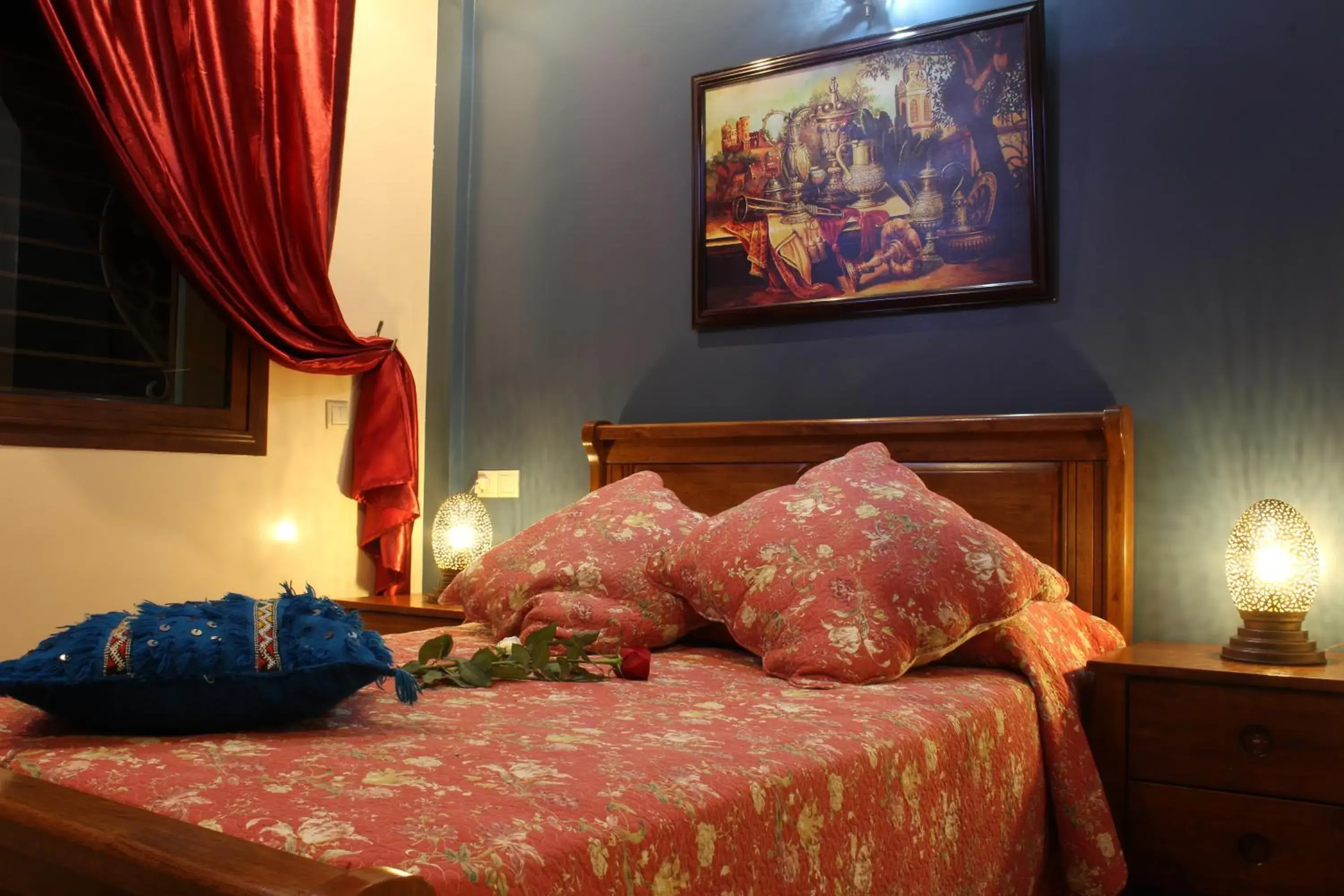 Twin Room with Pool View in Riad Mimosa Twin Room with Pool View in Riad Mimosa