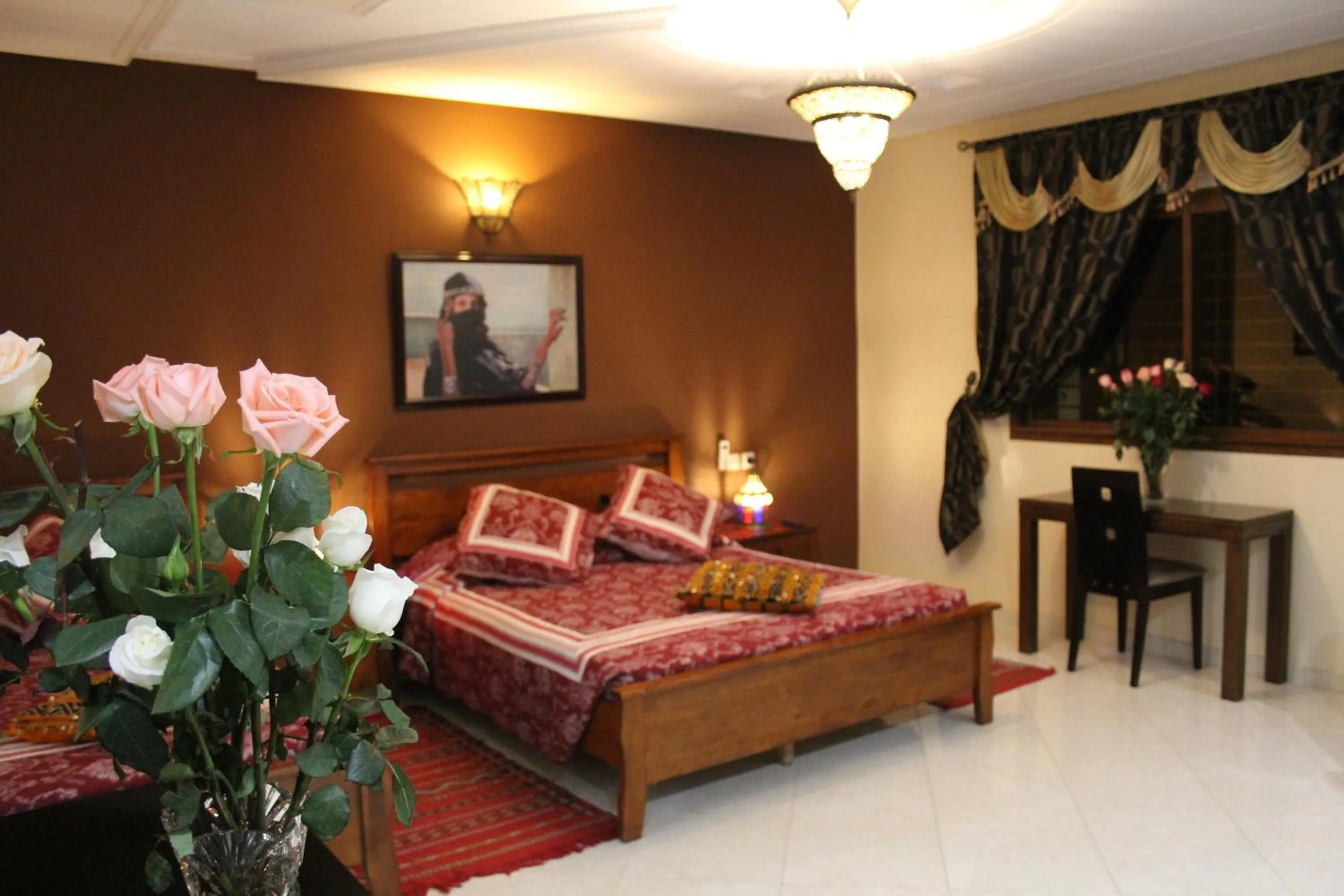 Bedroom, Bed in Riad Mimosa