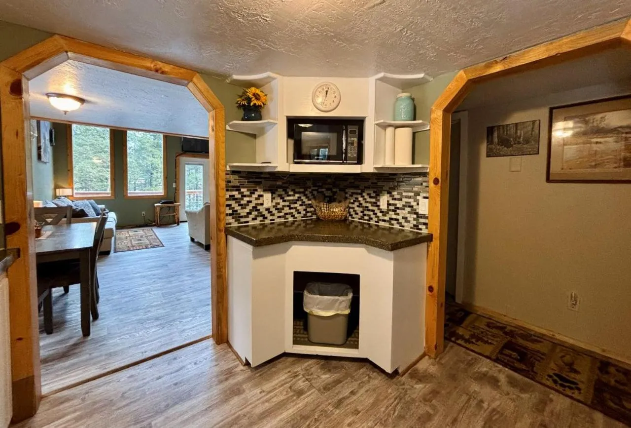 Kitchen or kitchenette in Riverfront Motel & Cabins