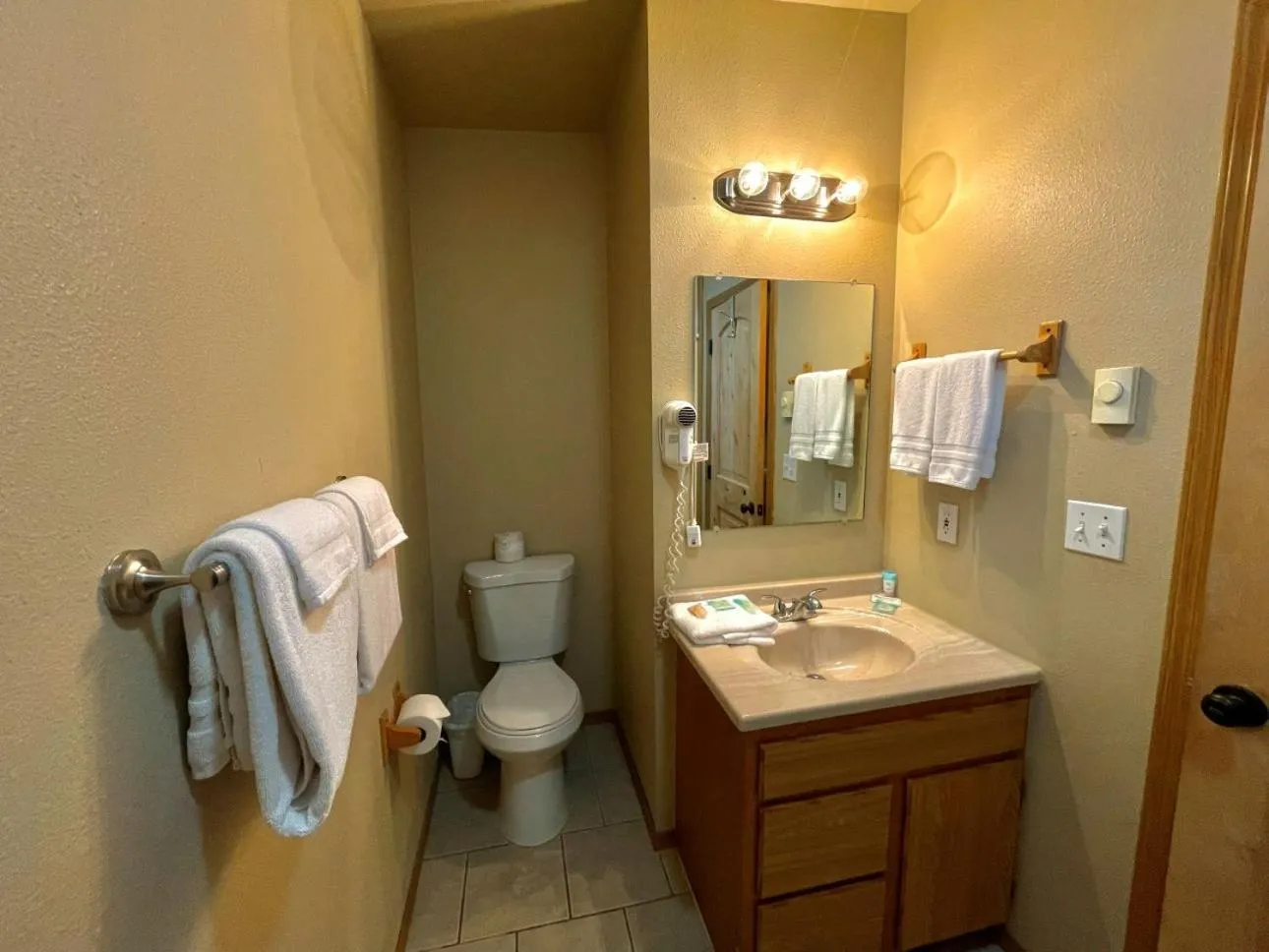 Toilet in Riverfront Motel & Cabins