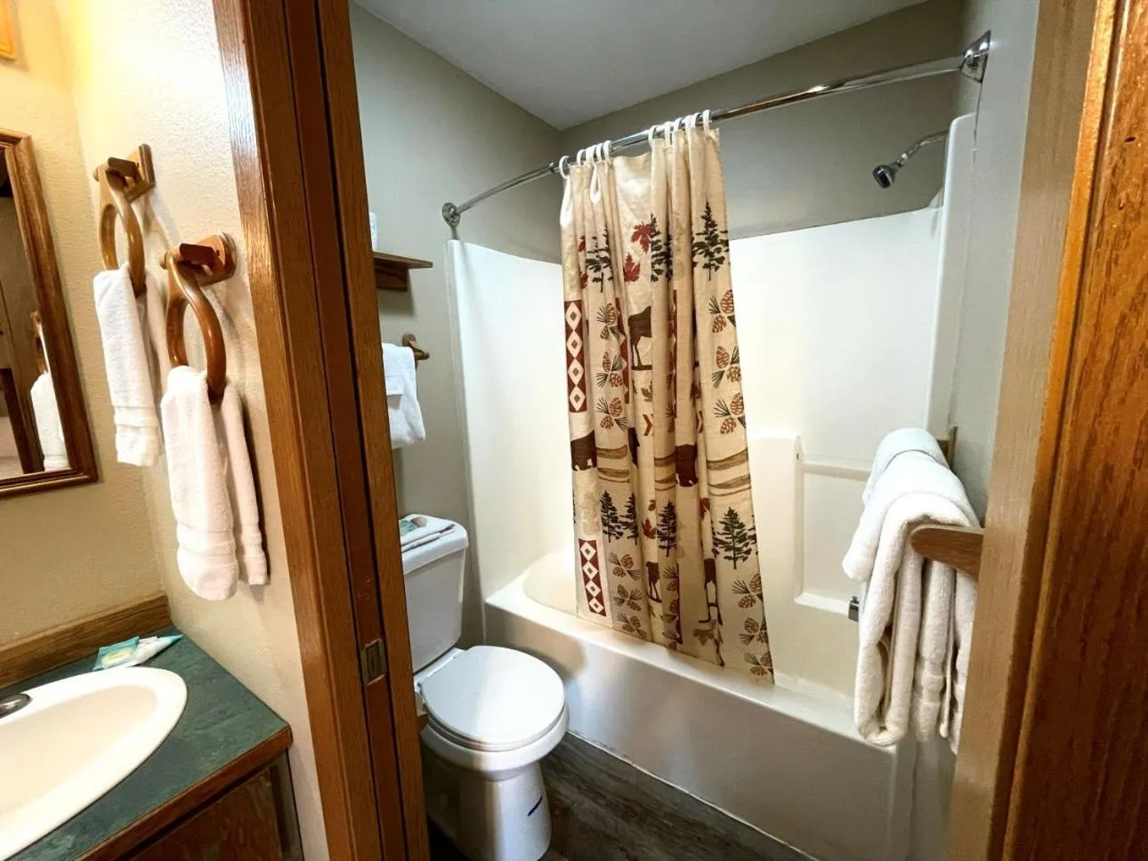 Shower in Riverfront Motel & Cabins