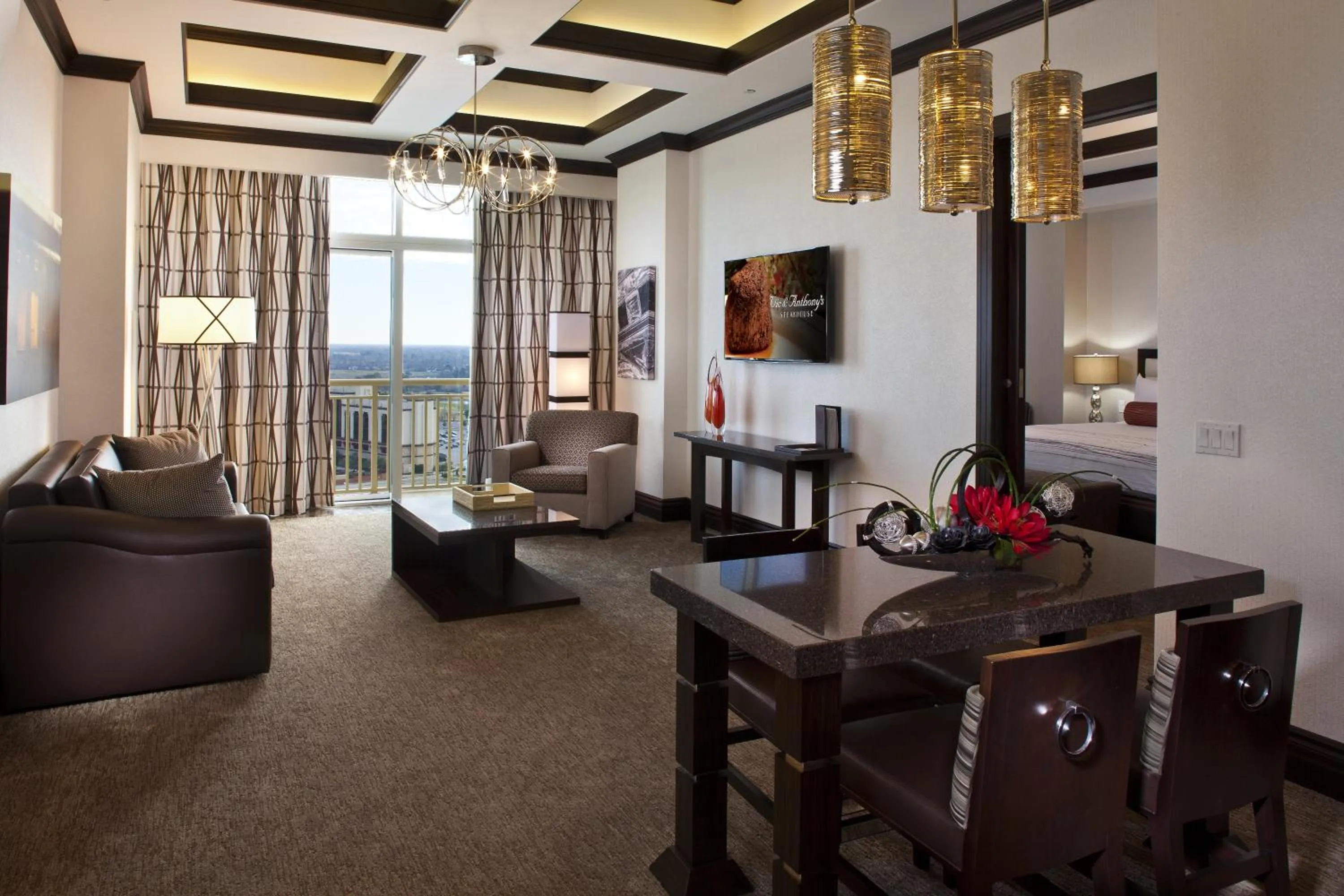 Living room in Golden Nugget Lake Charles