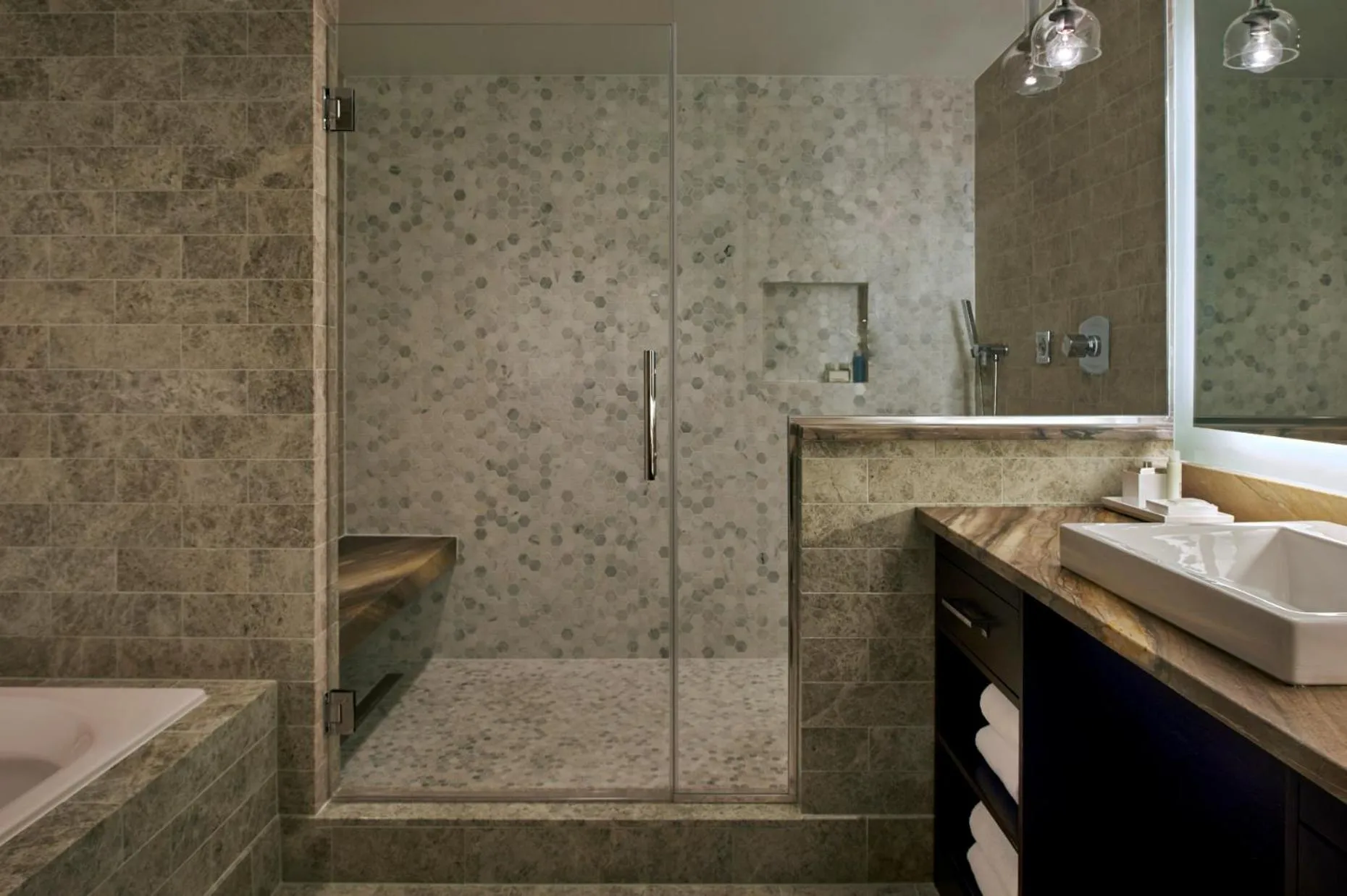 Bathroom in Loews Chicago Hotel