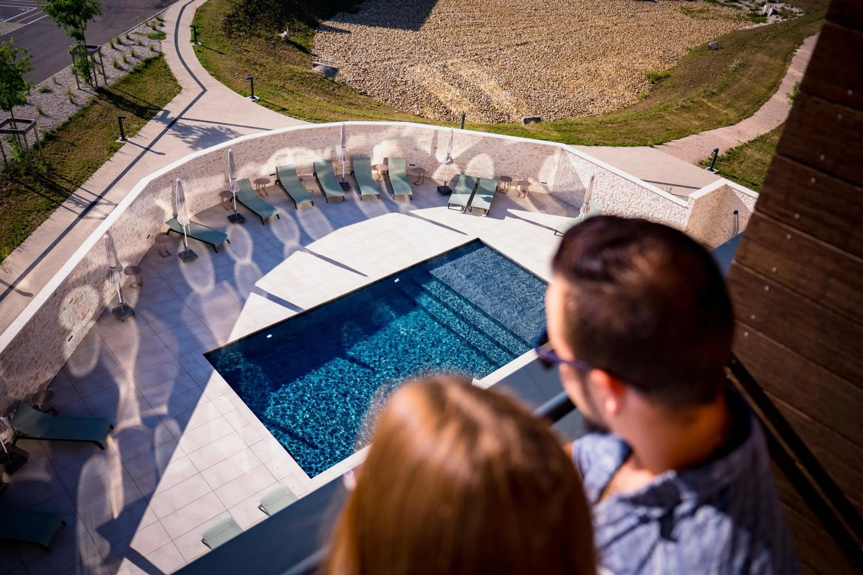 Pool view in Bô Hôtels Ambronay
