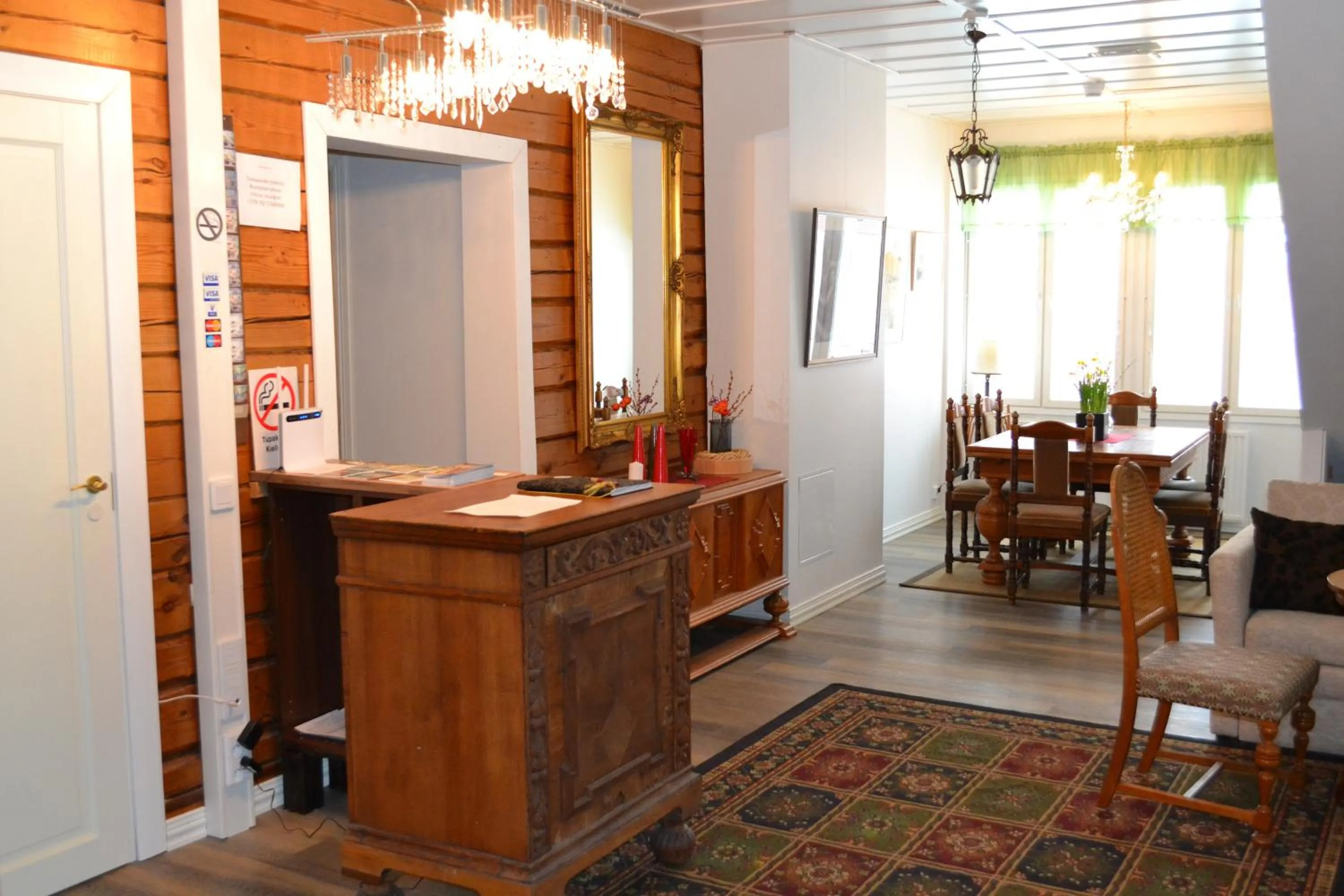 Lobby or reception in Salpalinjan Hovi