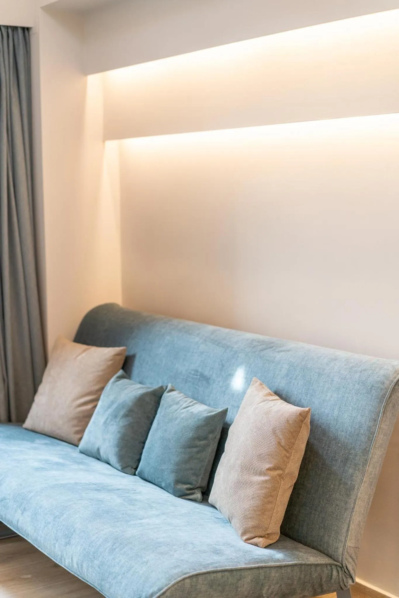 Bed in Akti Vigla Apartments