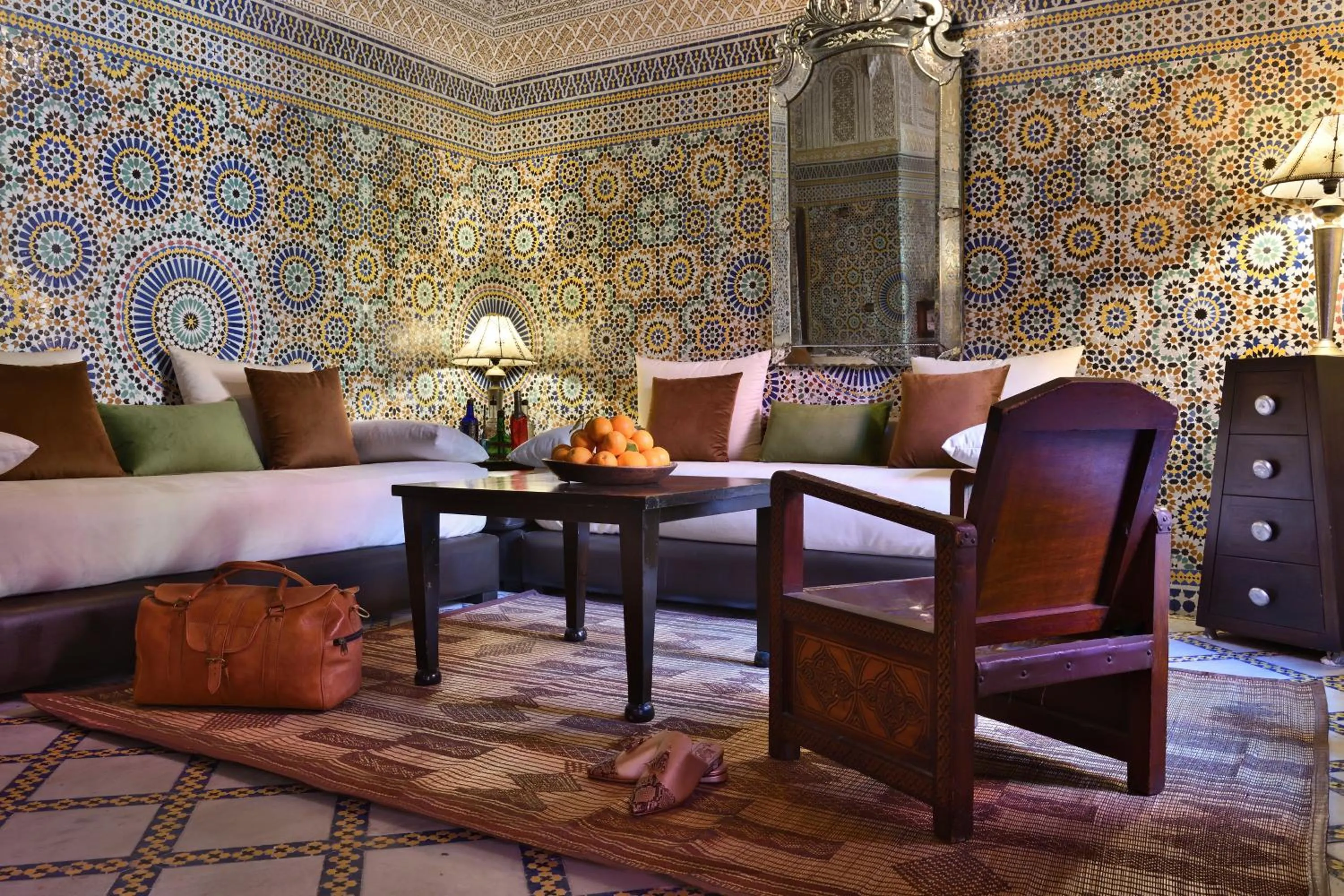 Seating area in Riad L'Aziza
