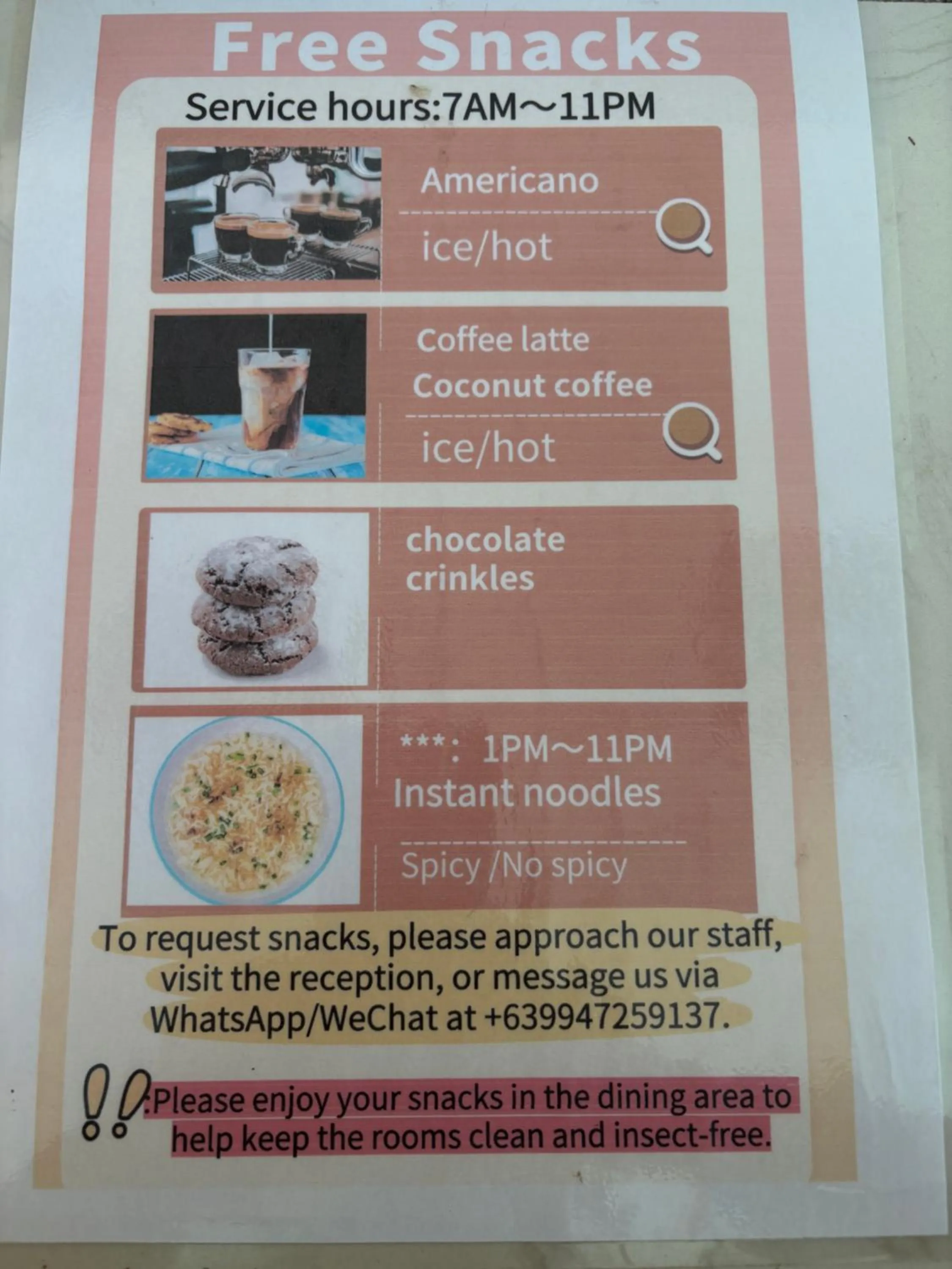 Food and drinks in Diving Addiction Resort