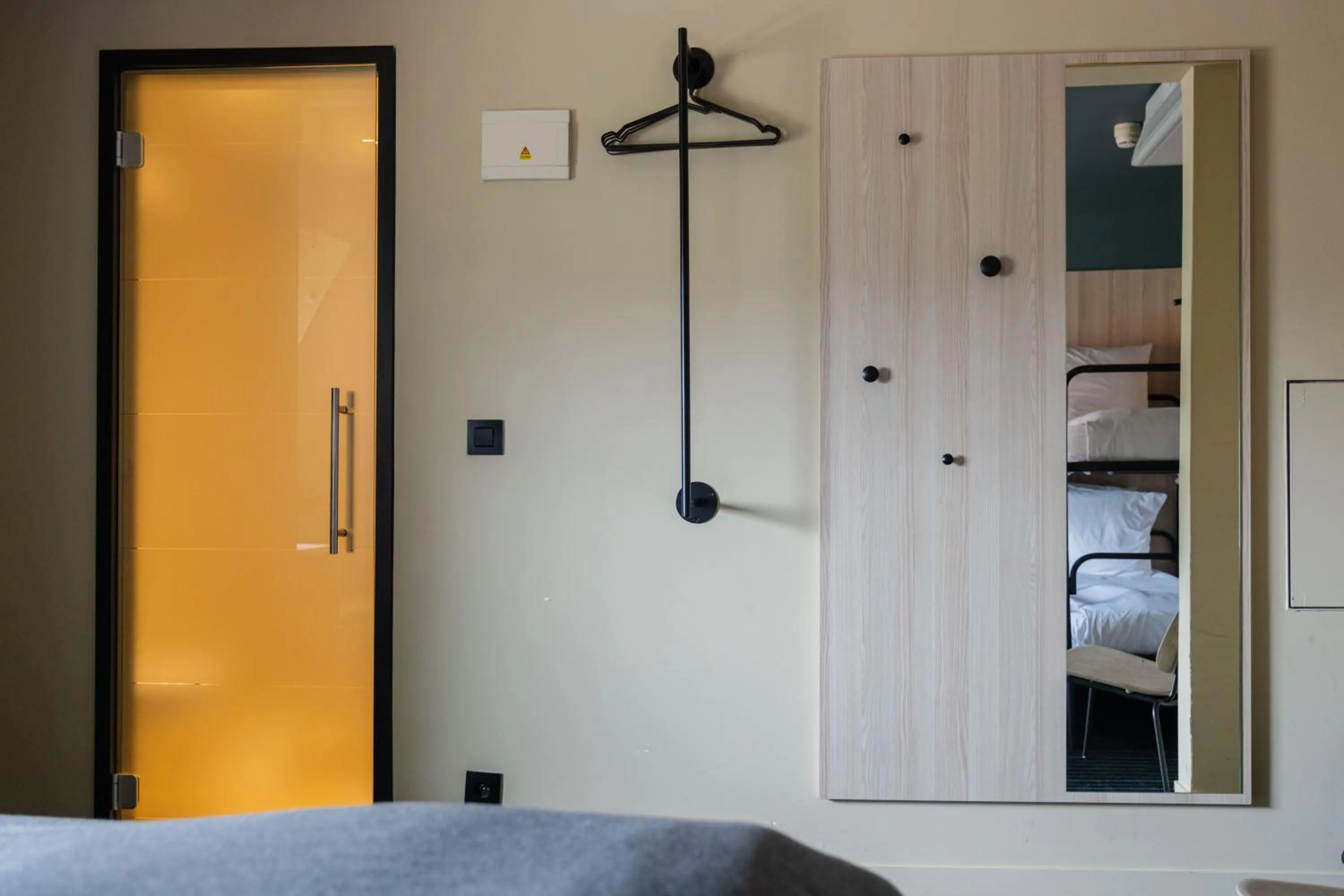 Decorative detail, Bed in Citybox Brussels Centre Louise