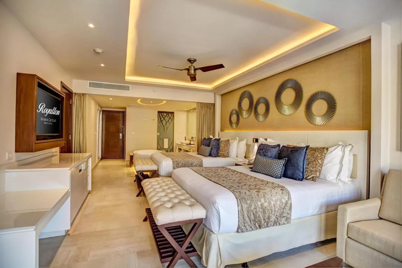 Bed in Royalton Riviera Cancun, An Autograph Collection All-Inclusive Resort & Casino