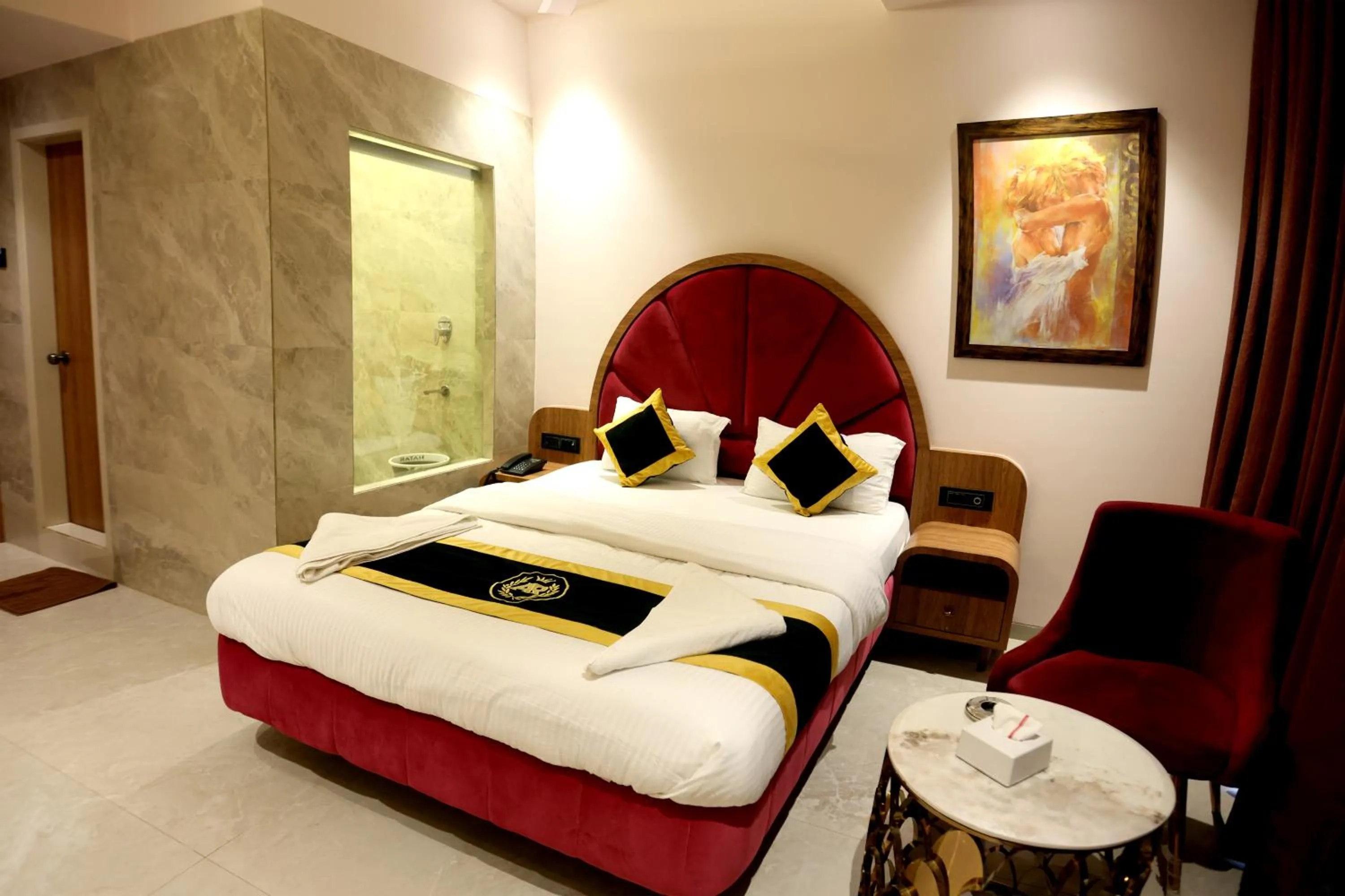 Bed in Hotel A R Paradise