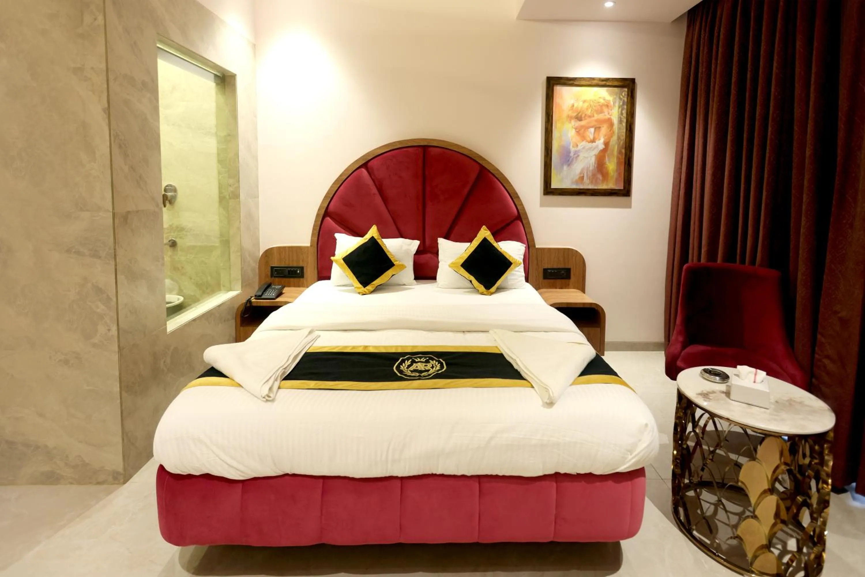 Bed in Hotel A R Paradise