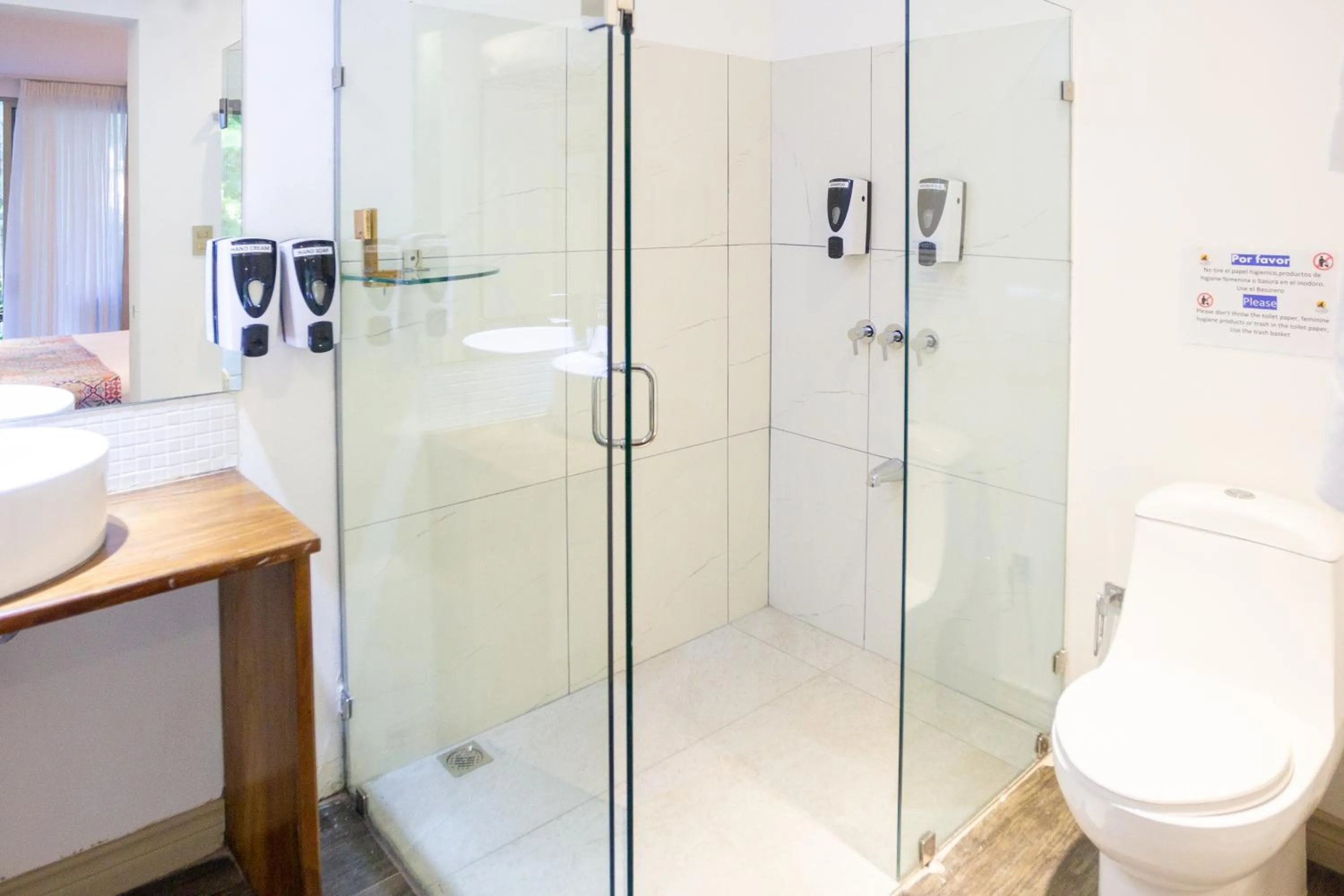 Shower in La Vela Boutique Hotel