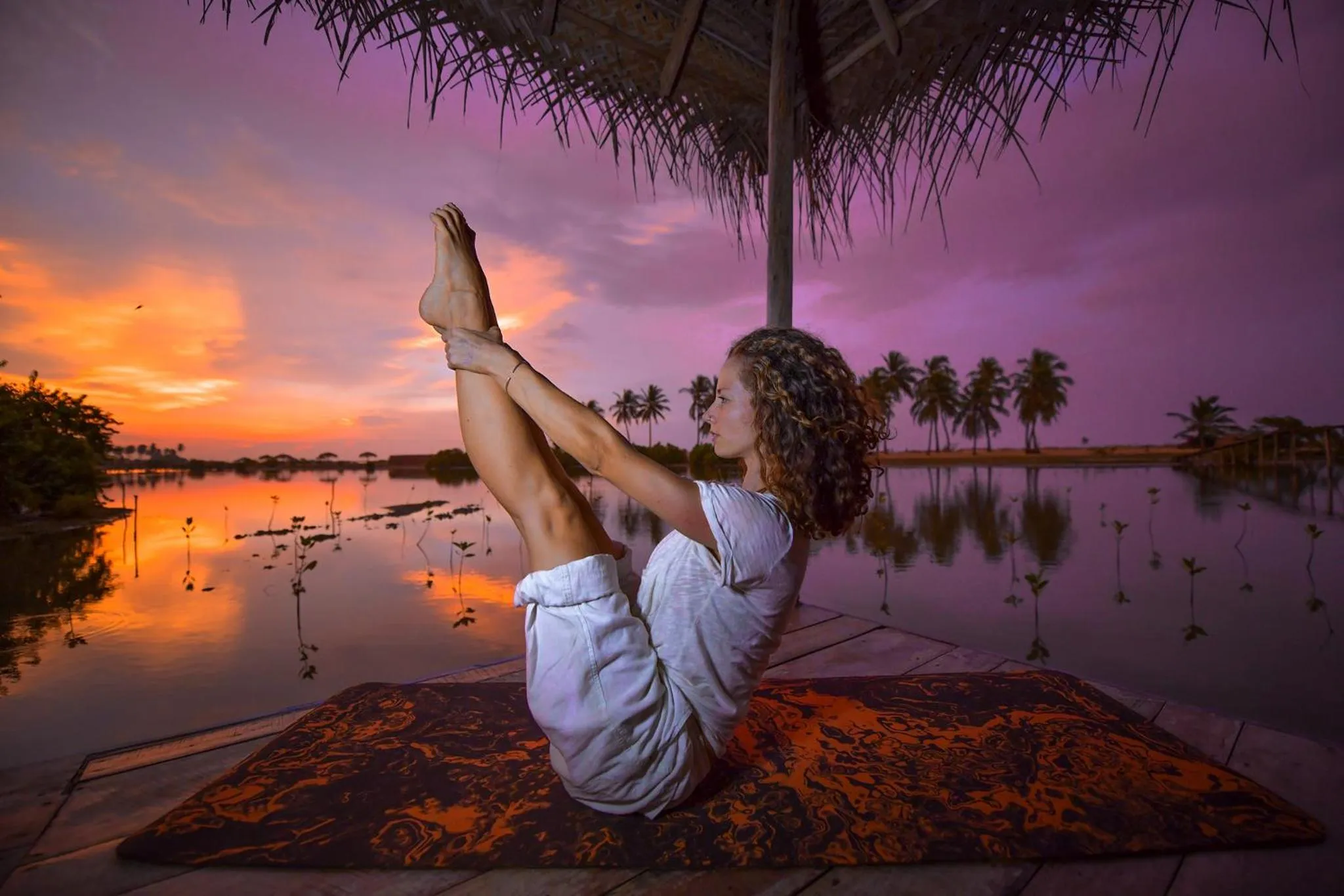 Sunset in Kitesurfing Lanka