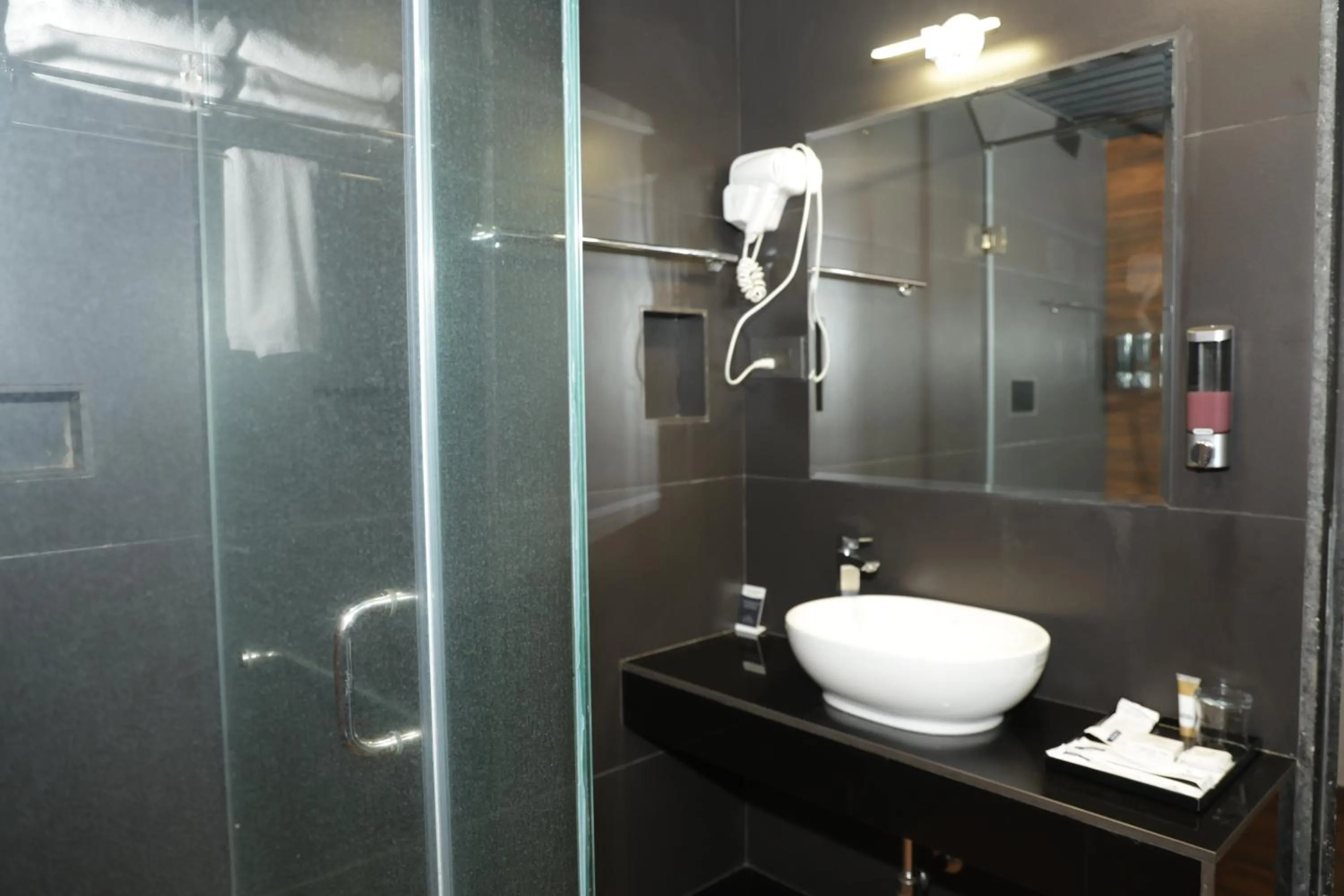 Shower in Grand Continent Anjuna A Sarovar Portico Affiliate Hotel