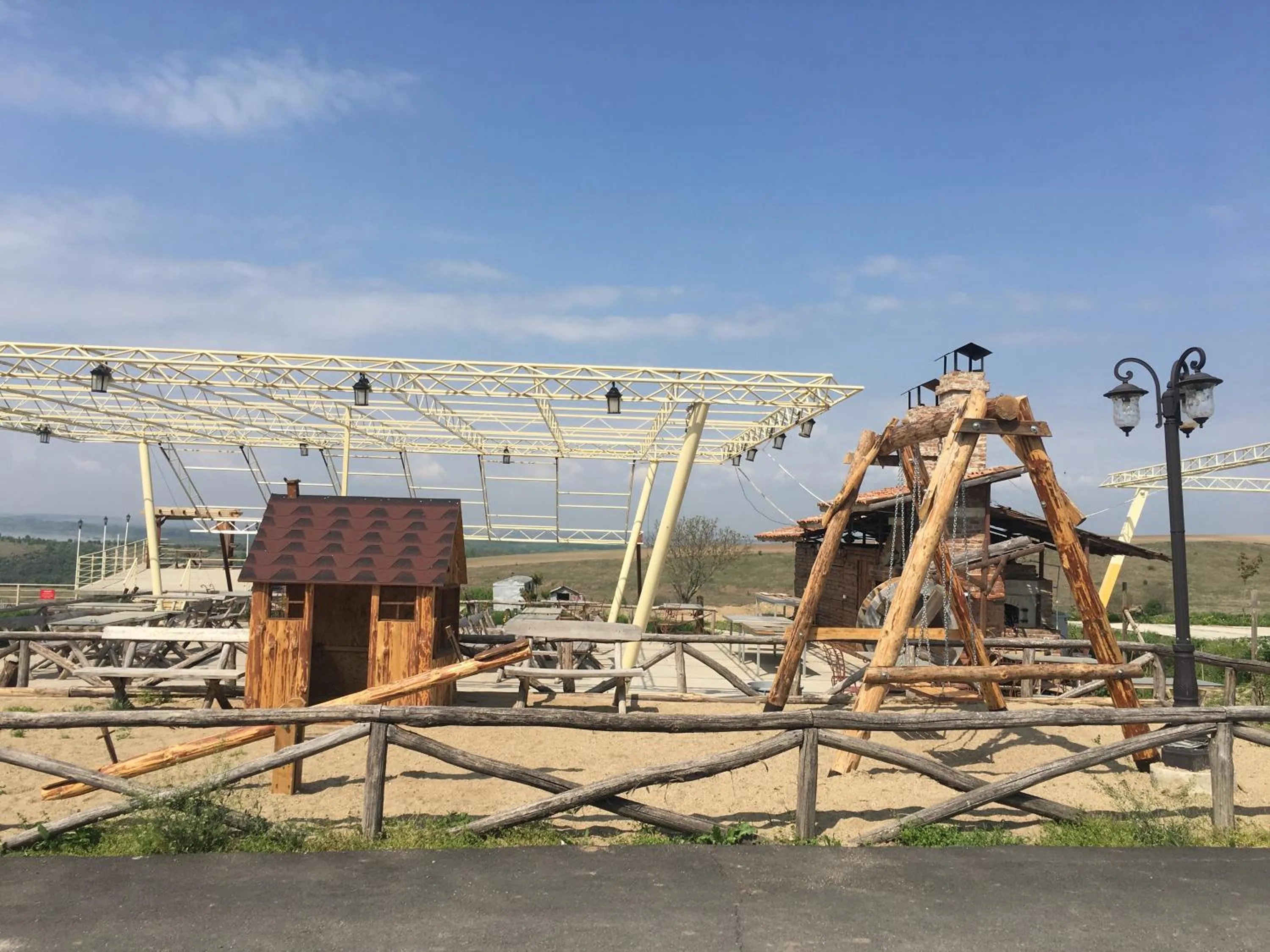 Children play ground in Seven Generations Winery Hotel