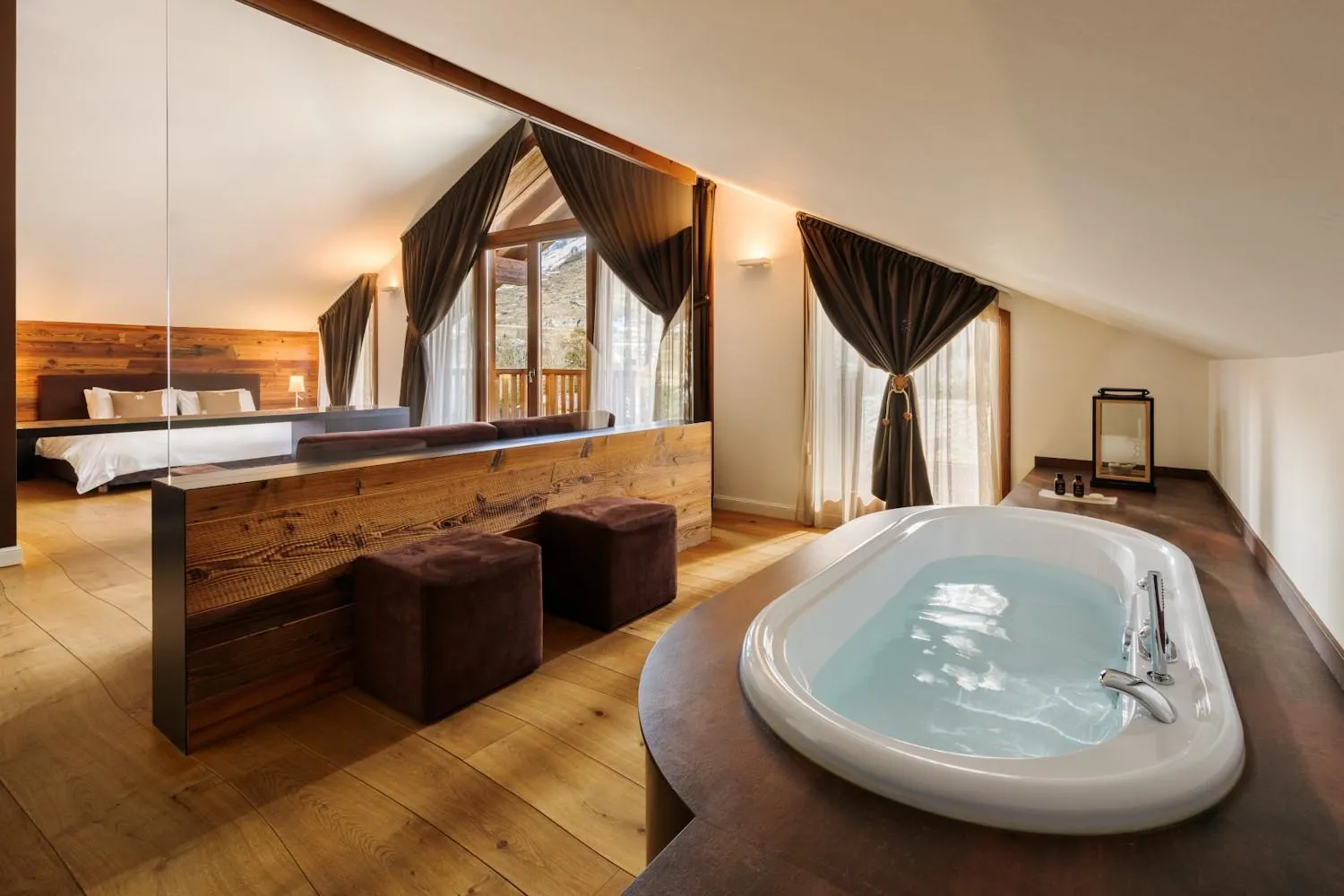 Bathroom, Bed in Montana Lodge & Spa, by R Collection Hotels