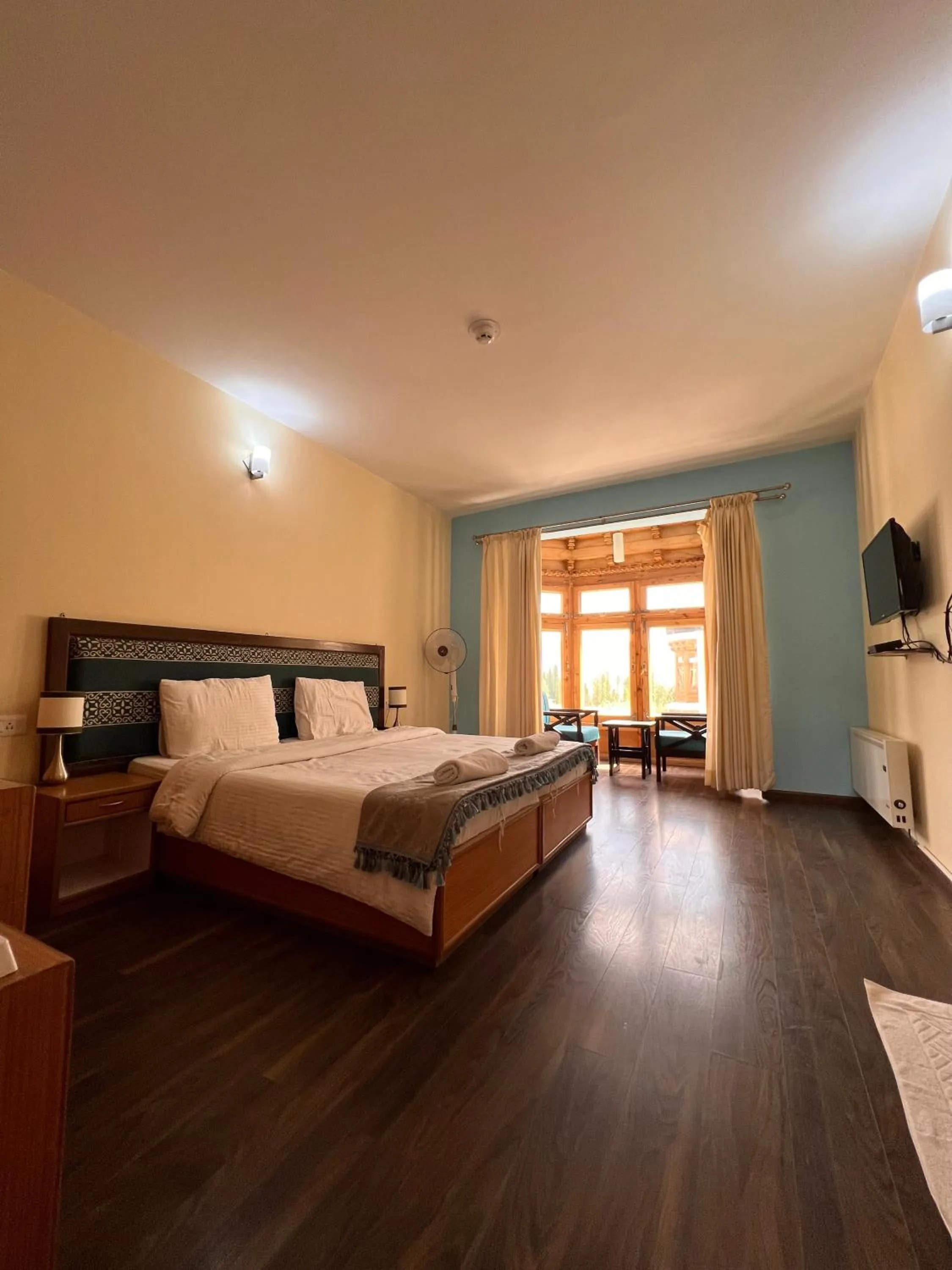 Bed in Hotel New Glacier View