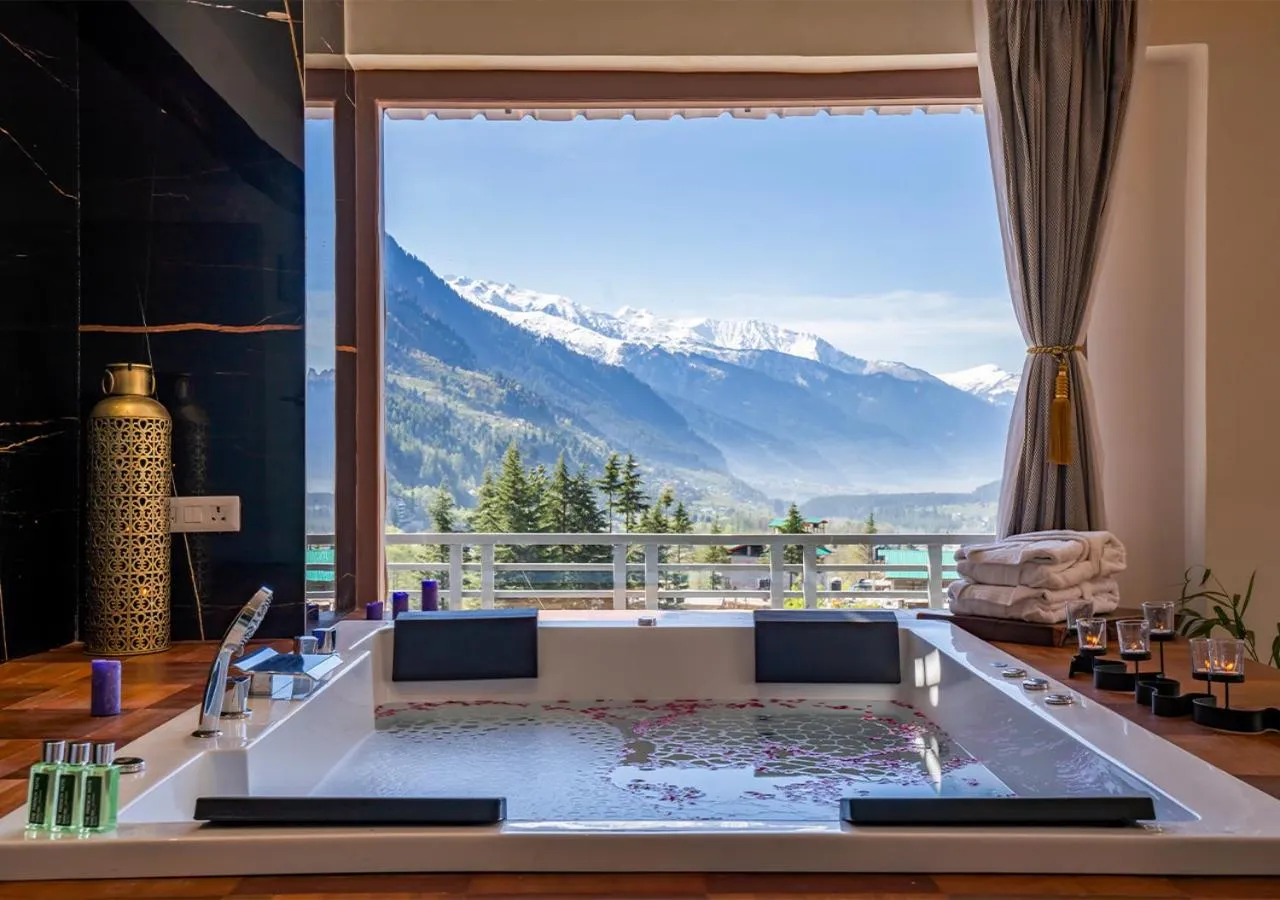 Mountain view in Moustache Manali