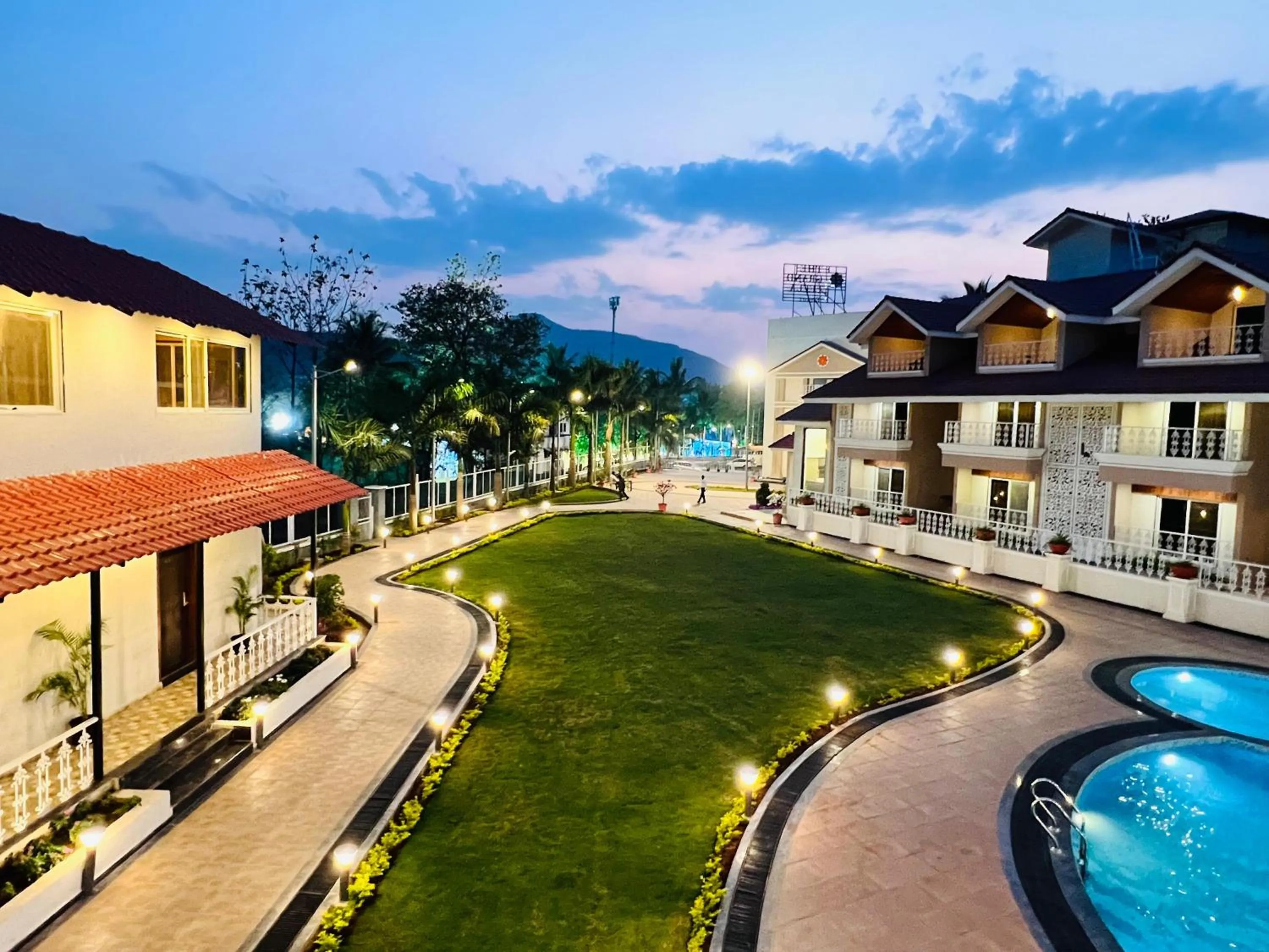 Garden view in The Grand Leela Resort