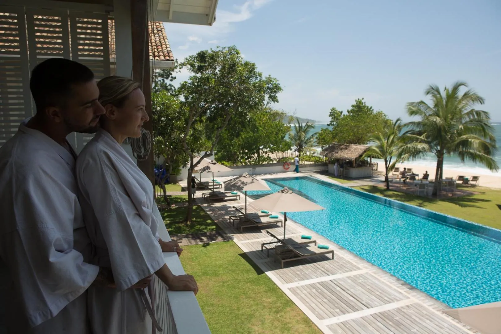 Natural landscape in Sri Sharavi Beach Villas & Spa - with 43 metre saltwater infinity pool