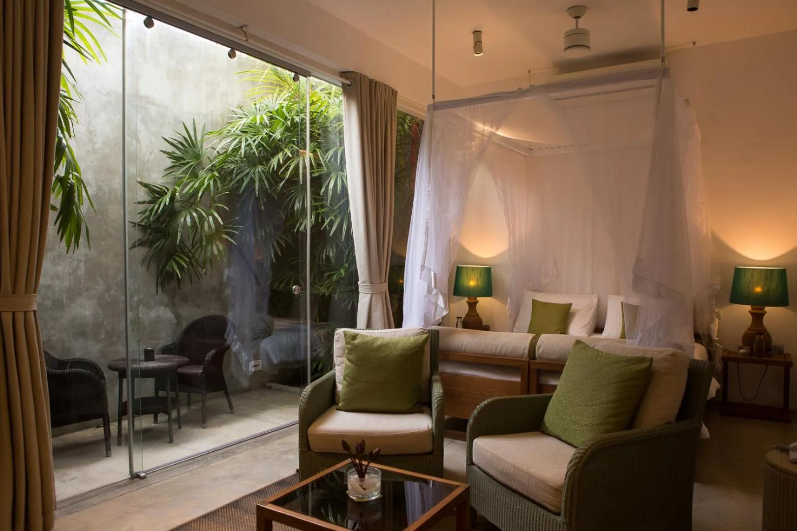 TV and multimedia in Sri Sharavi Beach Villas & Spa - with 43 metre saltwater infinity pool