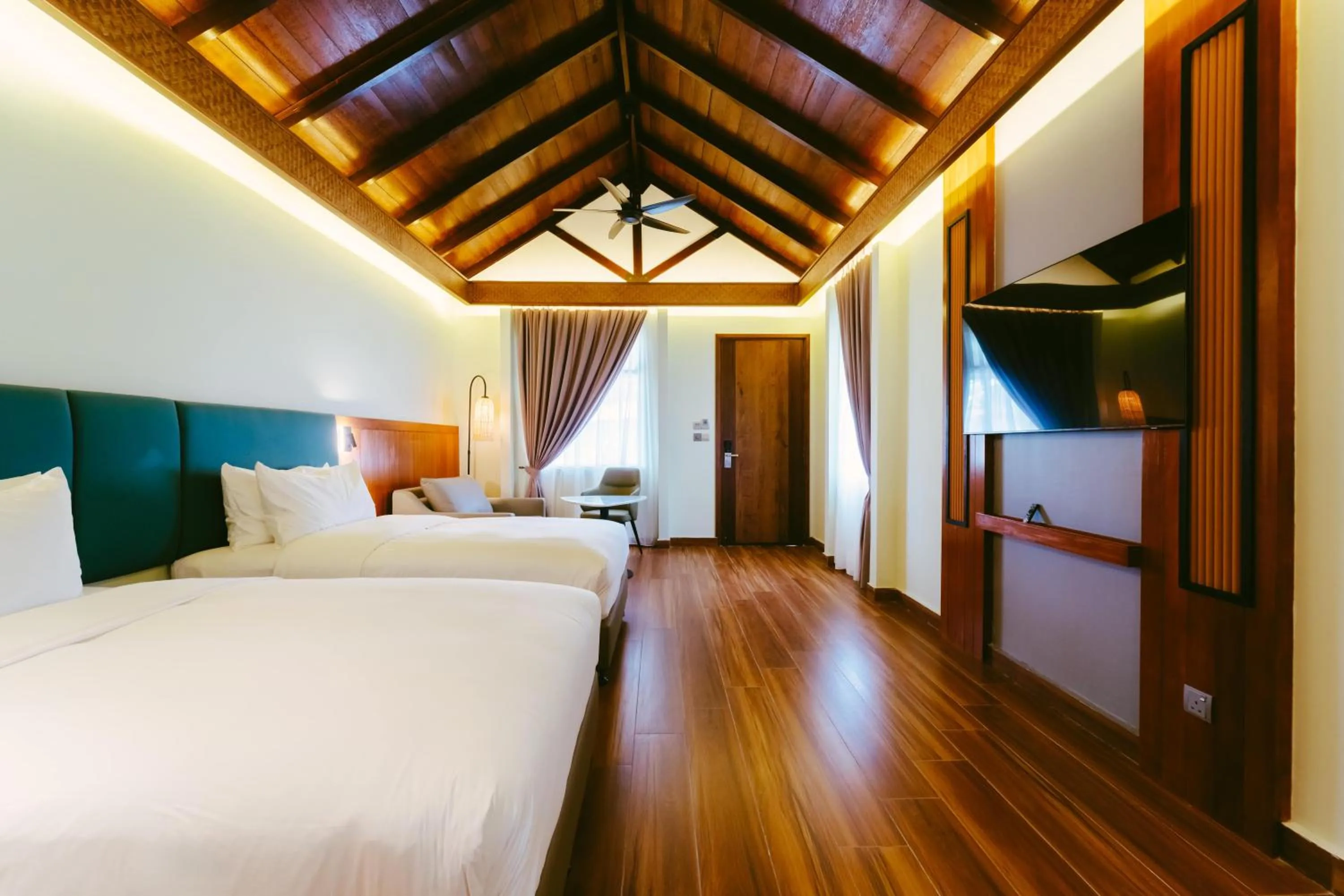 Bed in Borneo Beach & Mangrove Resort