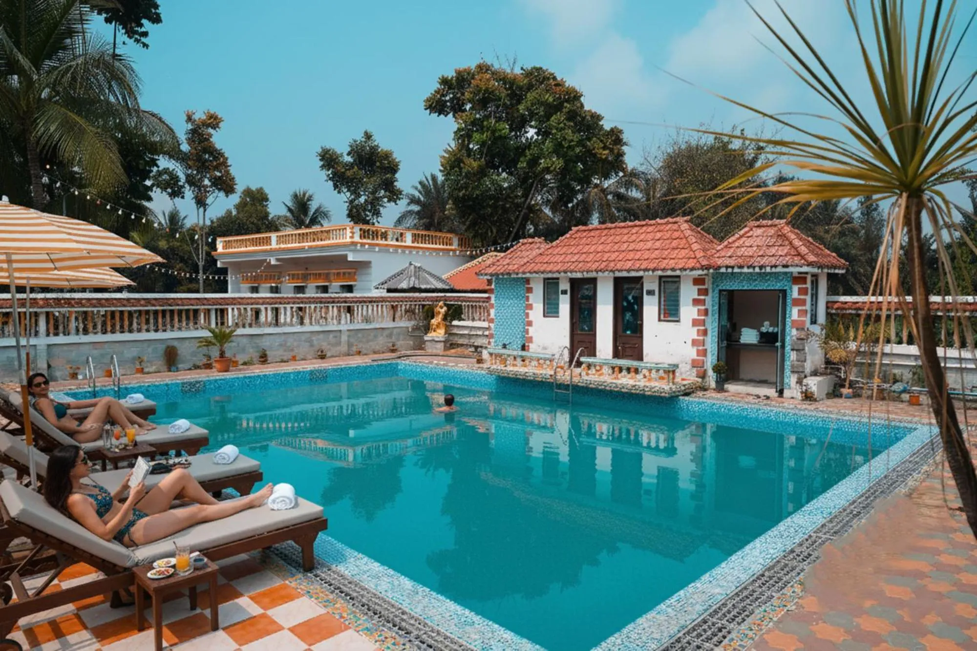 Swimming pool in FabHotel Prime Indeedcare Resort - 500m from Bakkhali Sea Beach