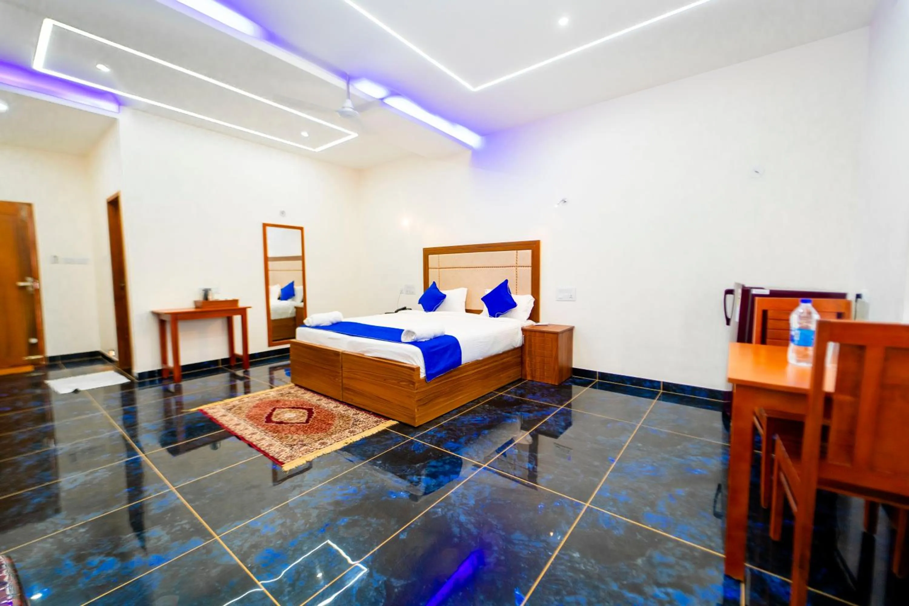 Bed in Skylar Seaview Beach Resort & Ayurveda Varkala