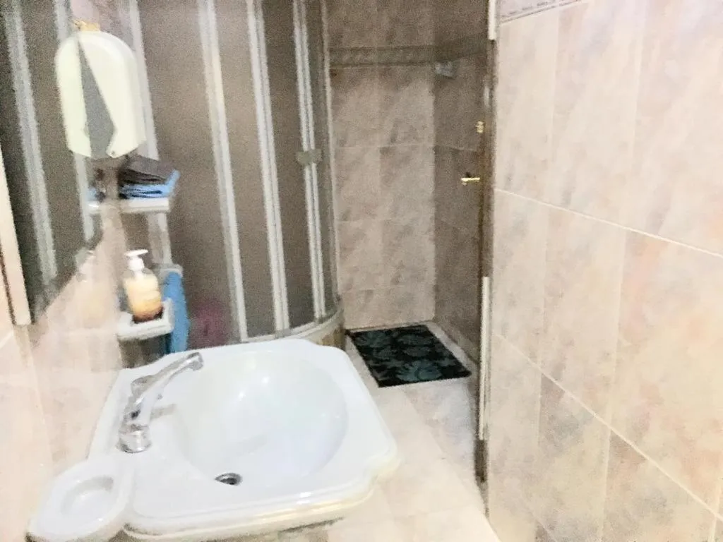 Shower in One bedroom apartment city views local to Airport