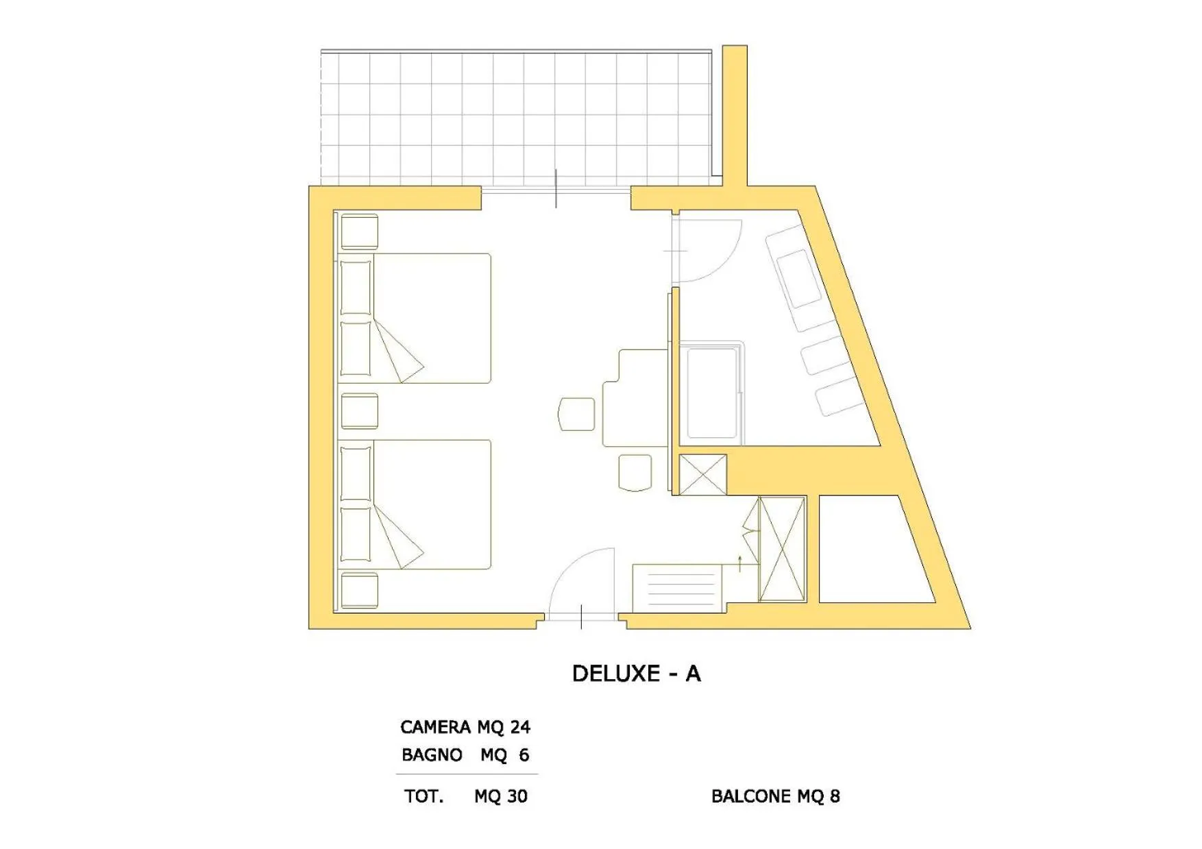 Floor plan in Hotel Aria
