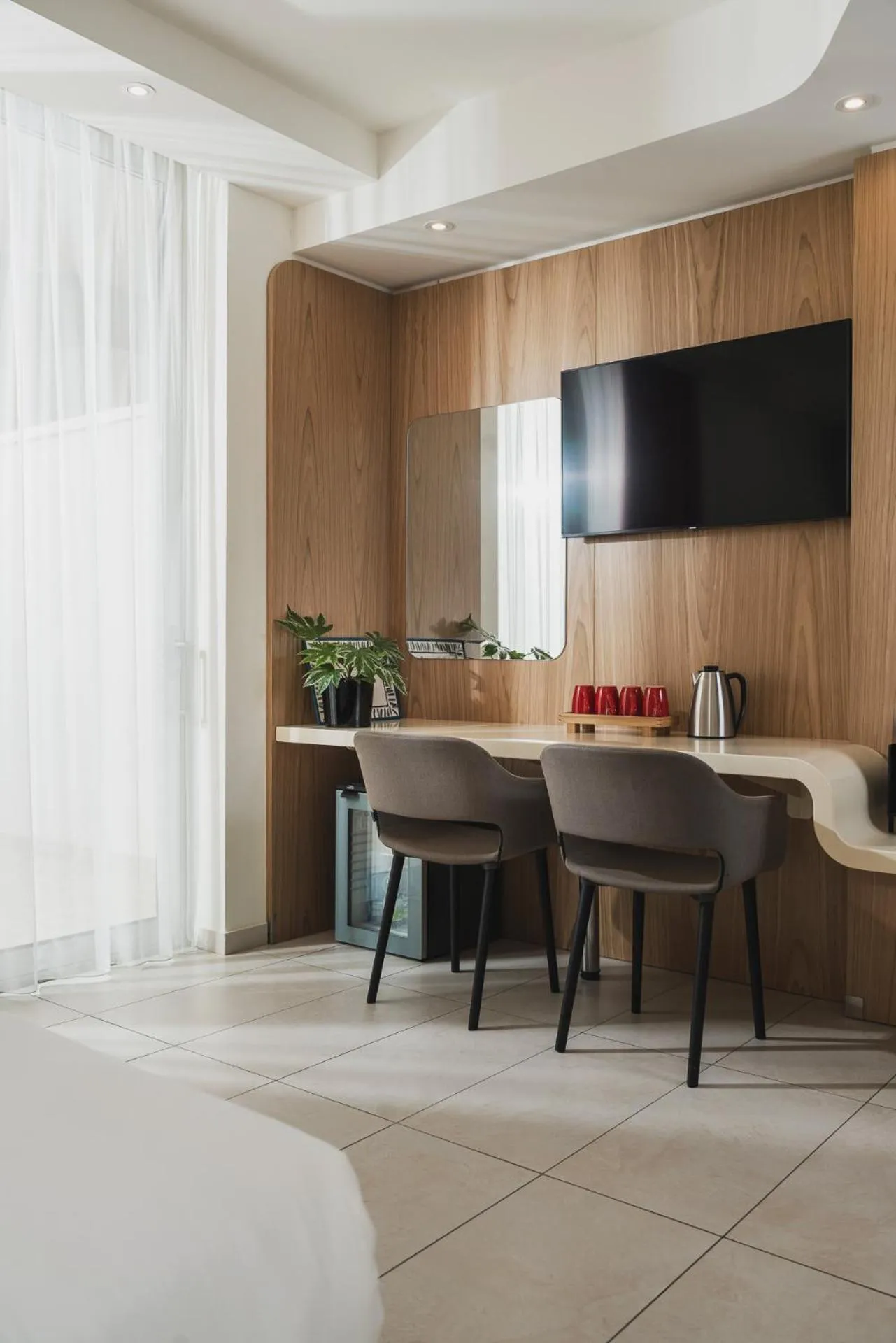 Coffee/tea facilities, Bed in Hotel Aria