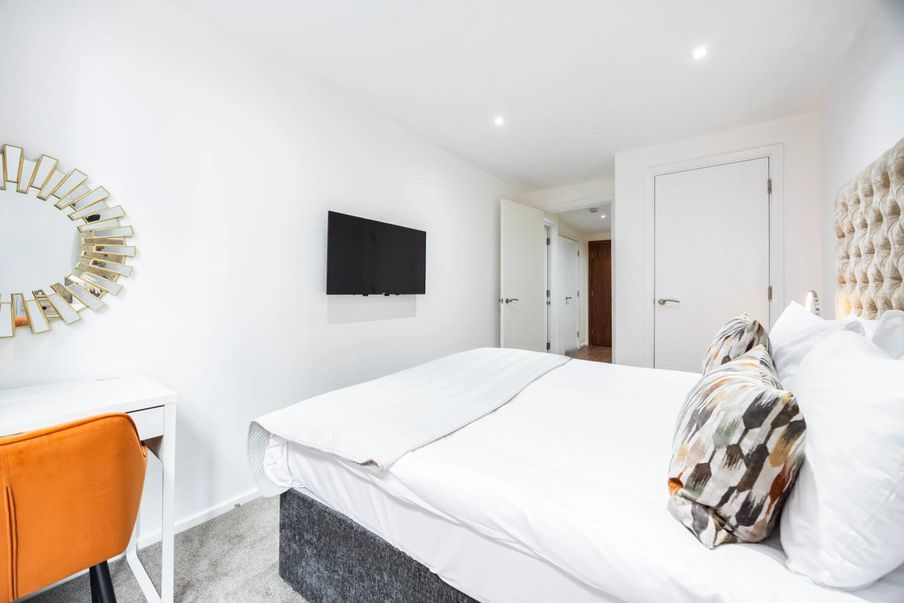 Bedroom, Bed in Austin David Apartments ExCeL